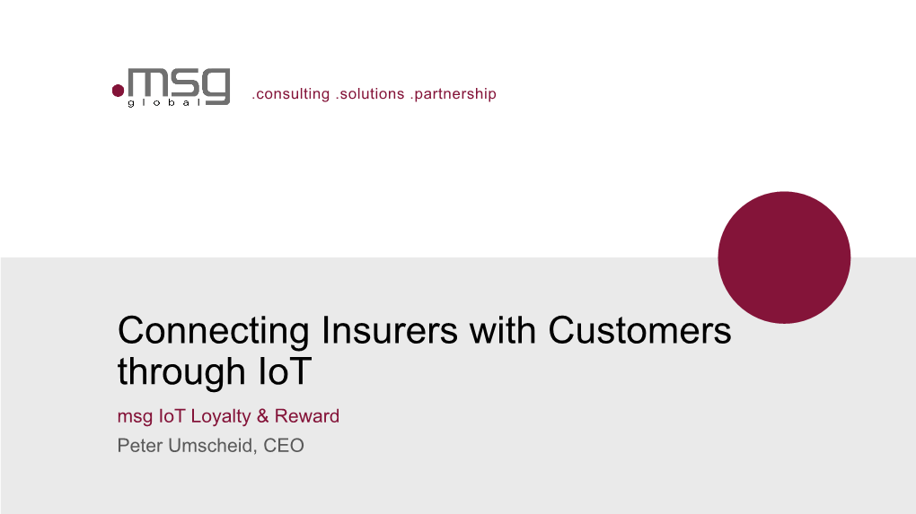 Connecting Insurers with Customers Through