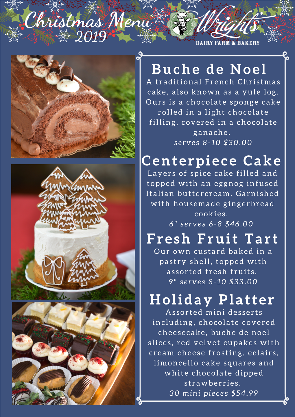 Christmas Menu 2019