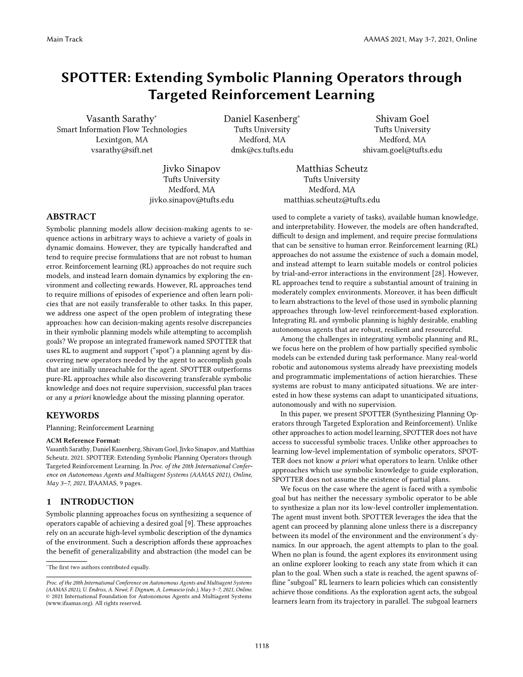 Extending Symbolic Planning Operators Through Targeted Reinforcement Learning