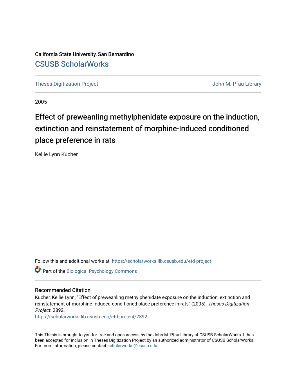 Effect of Preweanling Methylphenidate Exposure on the Induction, Extinction and Reinstatement of Morphine-Induced Conditioned Place Preference in Rats