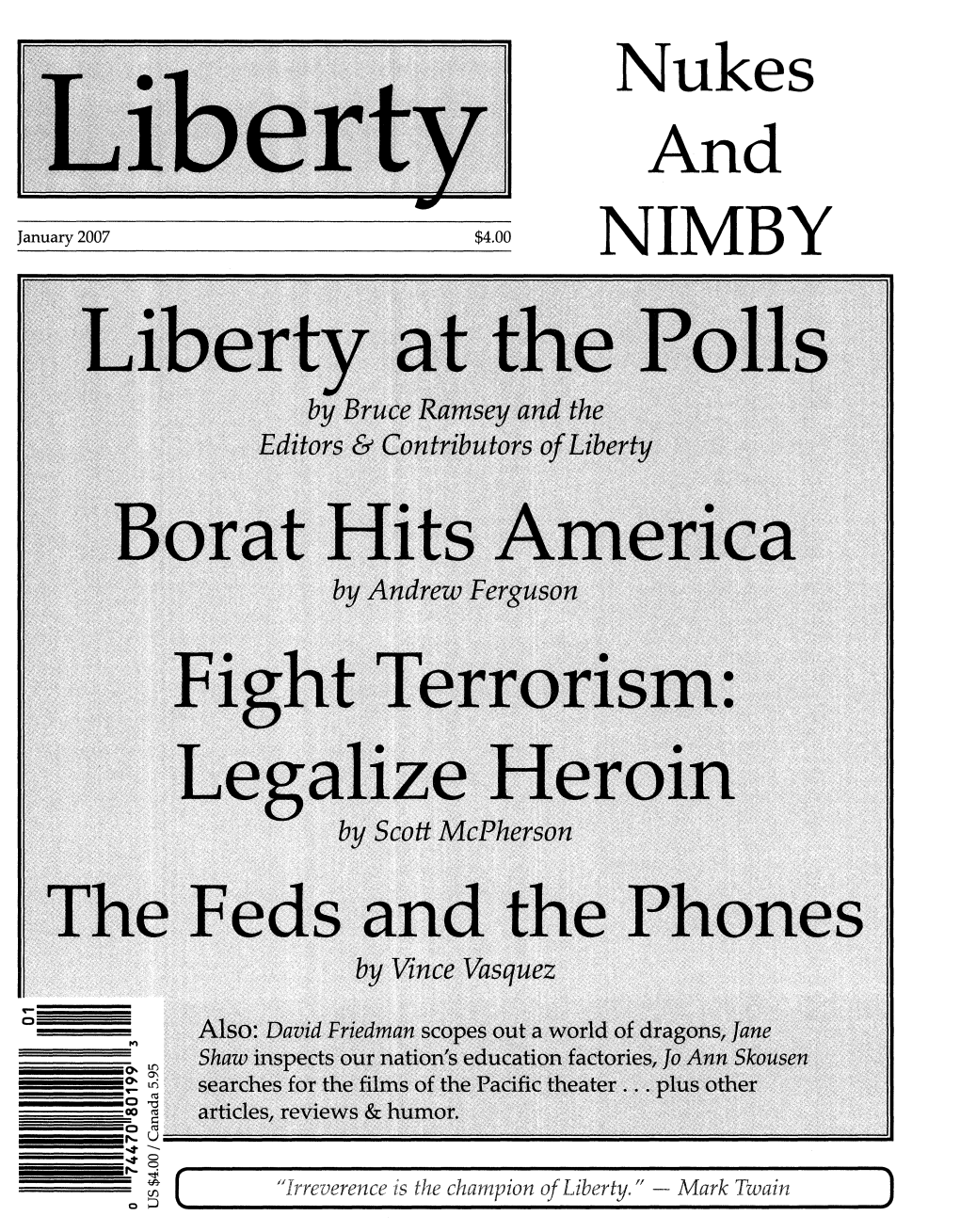 January 2007 $4.00 NIMBY