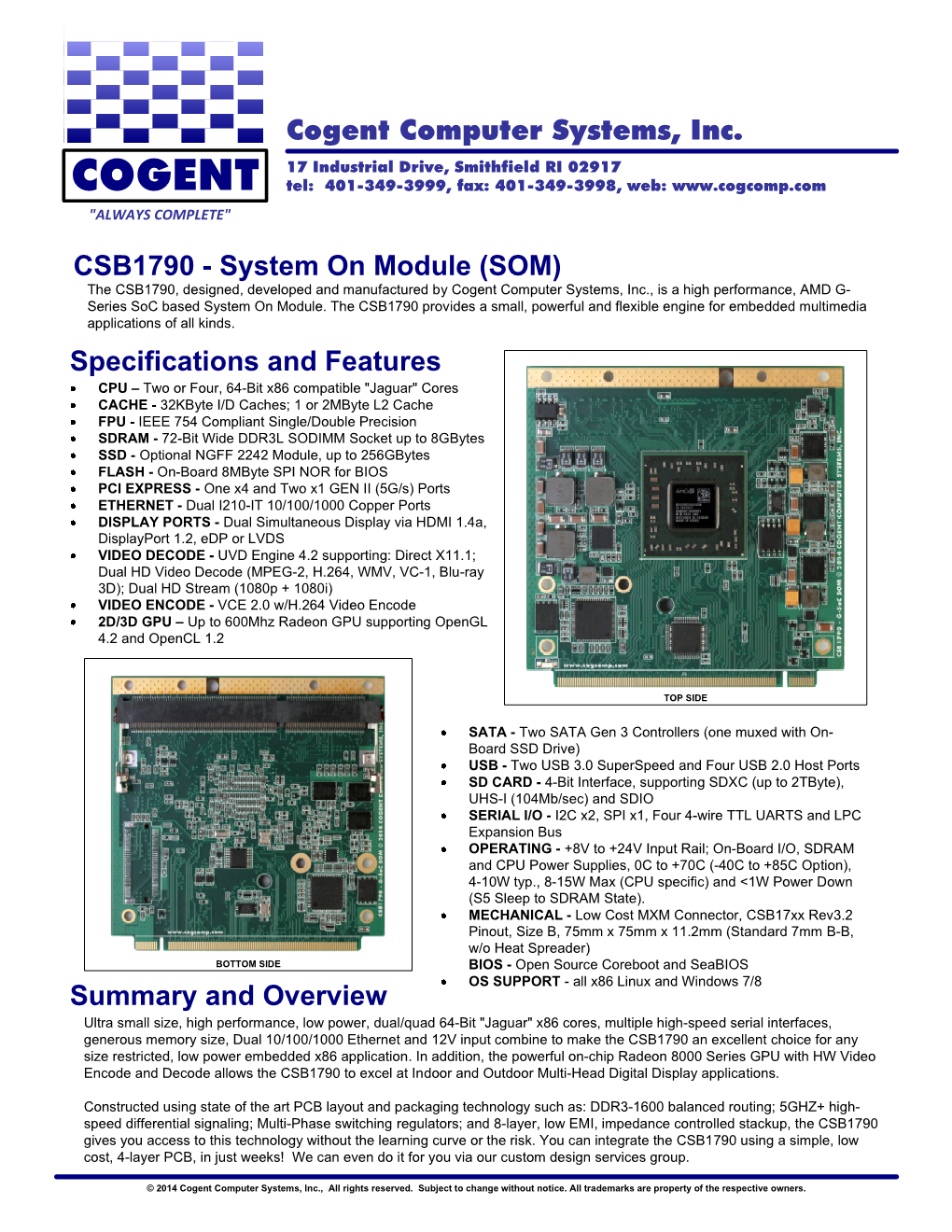 Cogent Computer Systems, Inc