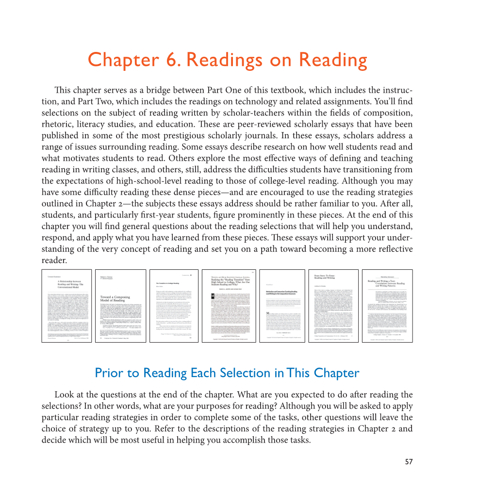 Chapter 6. Readings on Reading