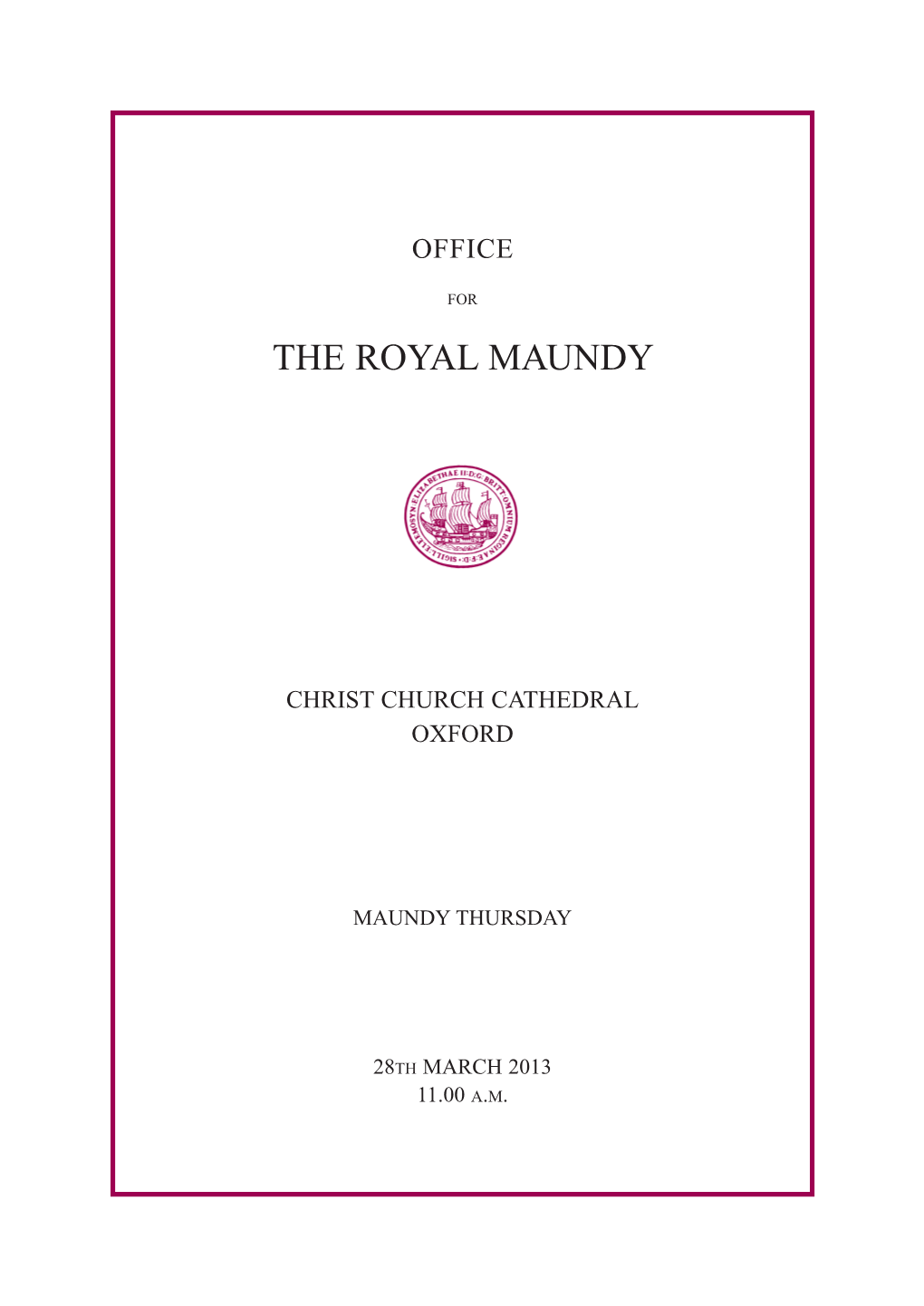 The Royal Maundy