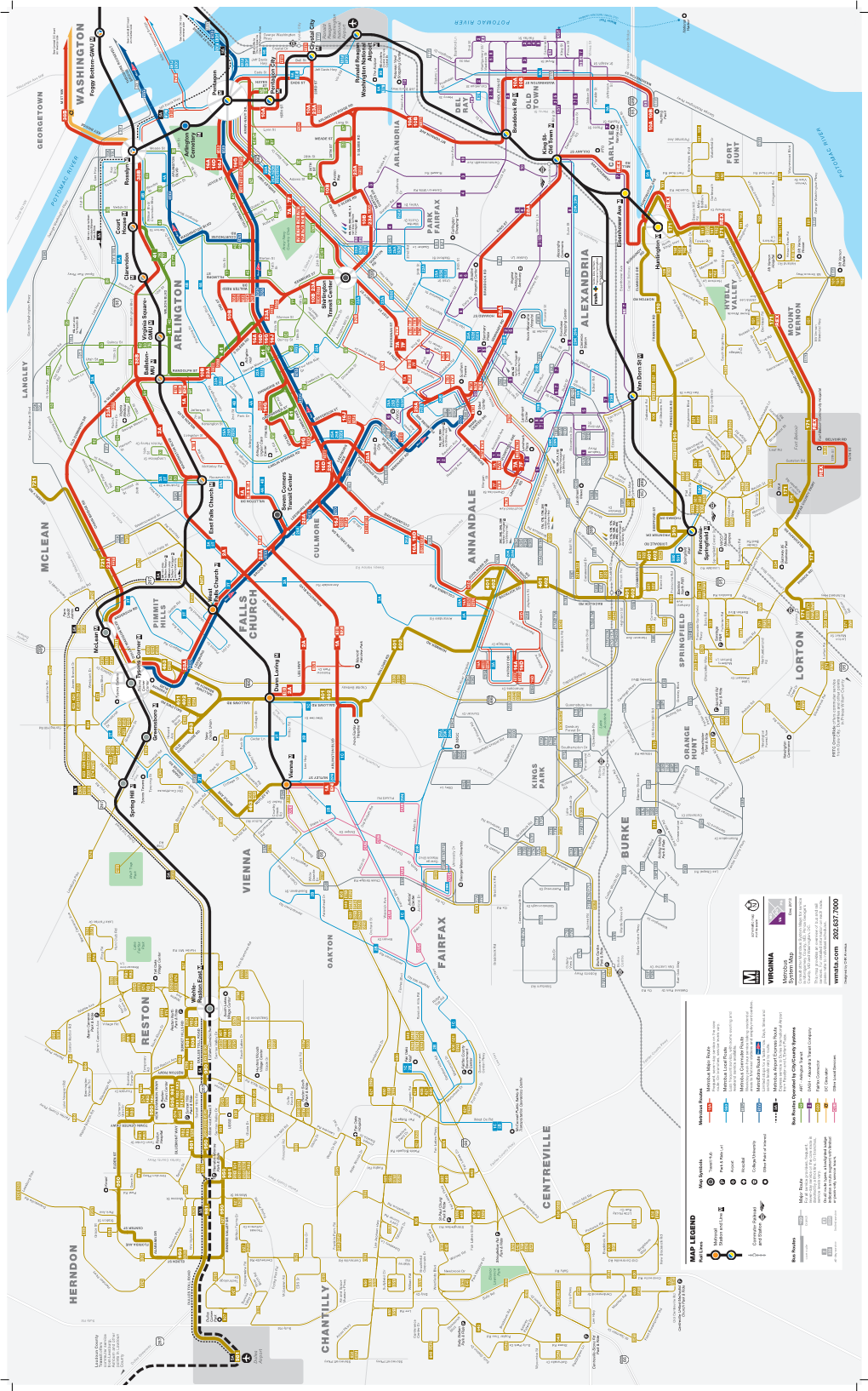 Metrobus System Map Consult Other Metrobus System Maps for Service in Montgomery County, MD, Prince George’S County, MD and Washington, DC