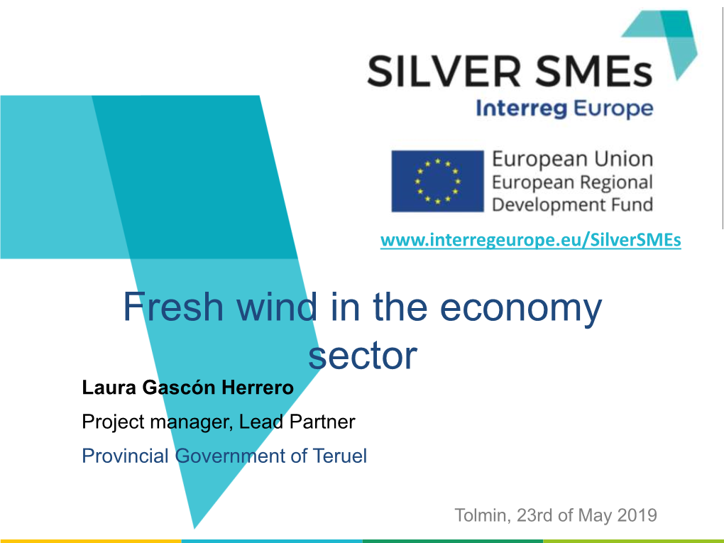 Fresh Wind in the Economy Sector Laura Gascón Herrero Project Manager, Lead Partner Provincial Government of Teruel