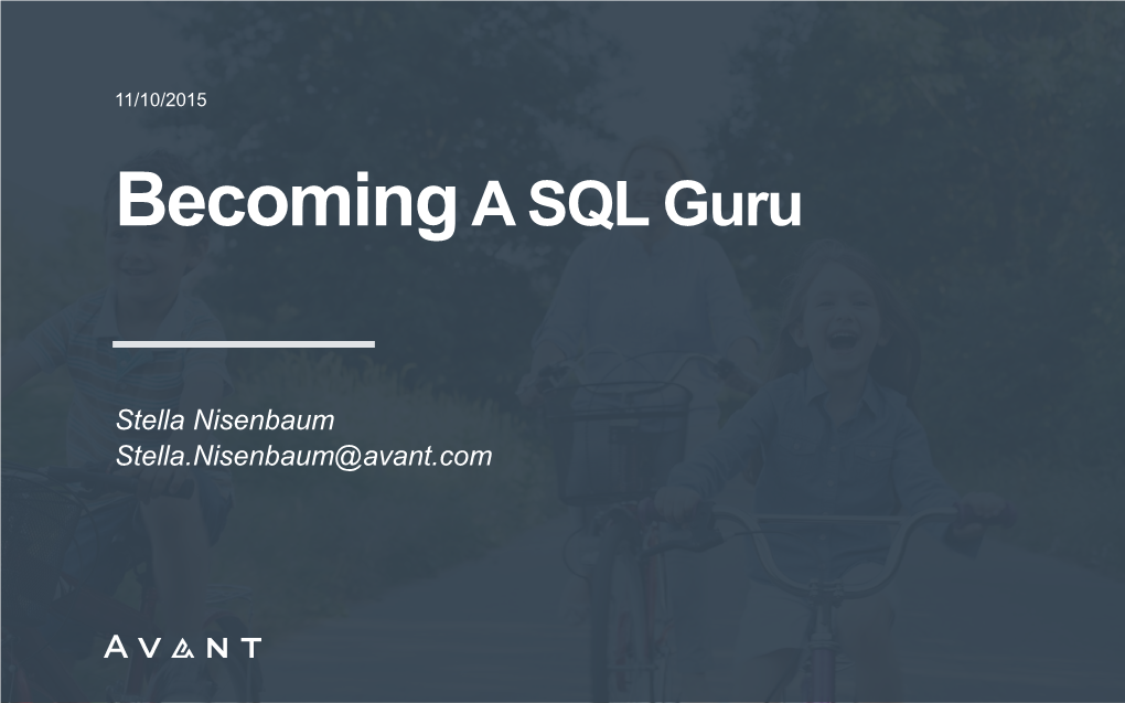 Becoming a SQL Guru