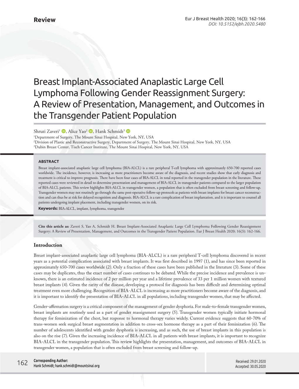Breast Implant-Associated Anaplastic Large Cell Lymphoma Following