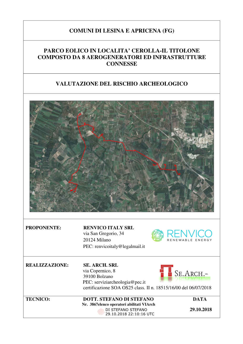 Comuni Di Lesina E Apricena (Fg) Parco Eolico in Localita