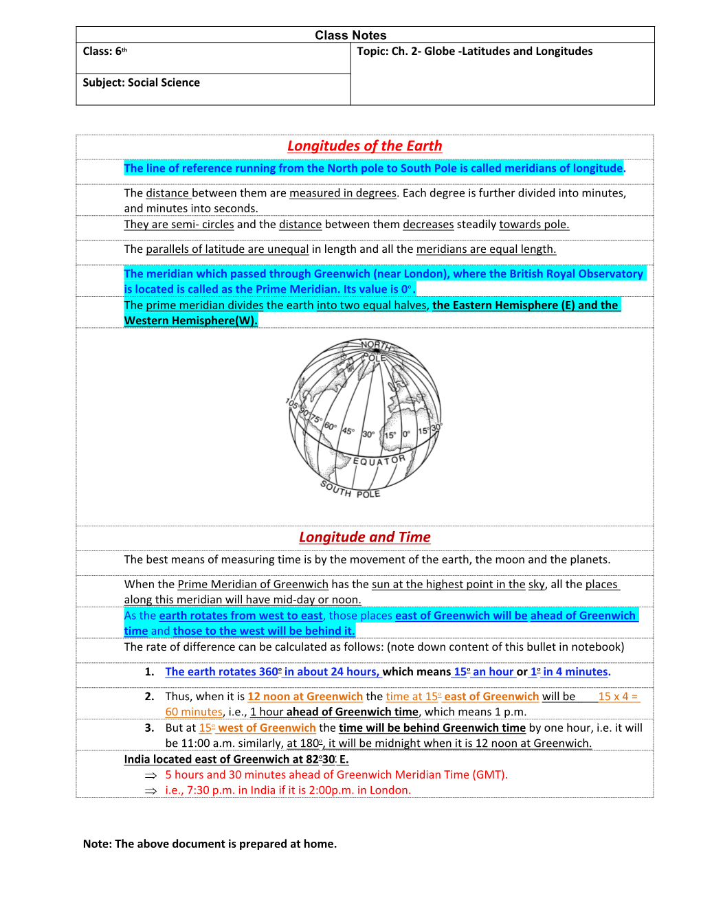 Longitudes of the Earth the Line of Reference Running from the North Pole to South Pole Is Called Meridians of Longitude