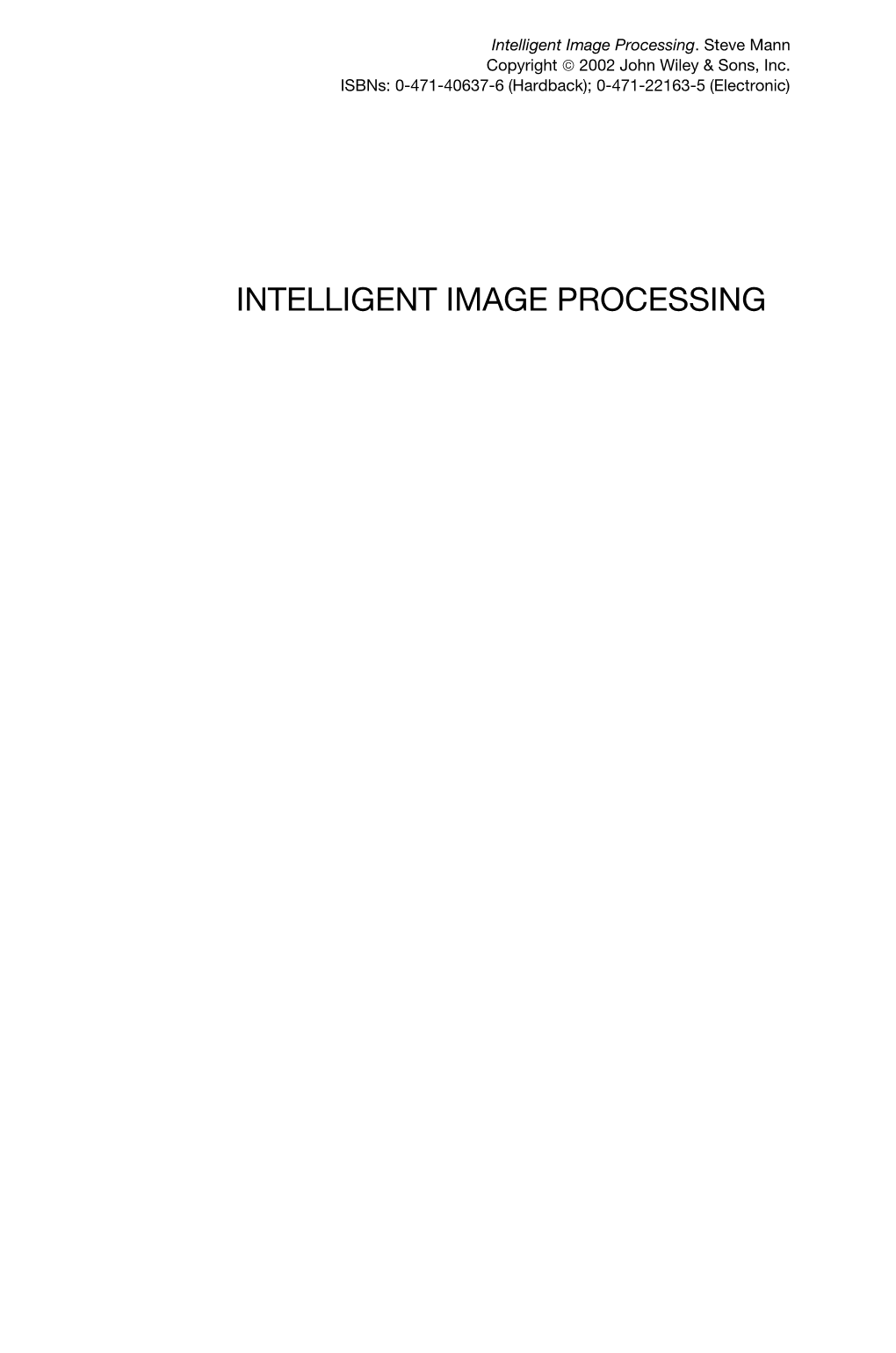 Intelligent Image Processing.Pdf