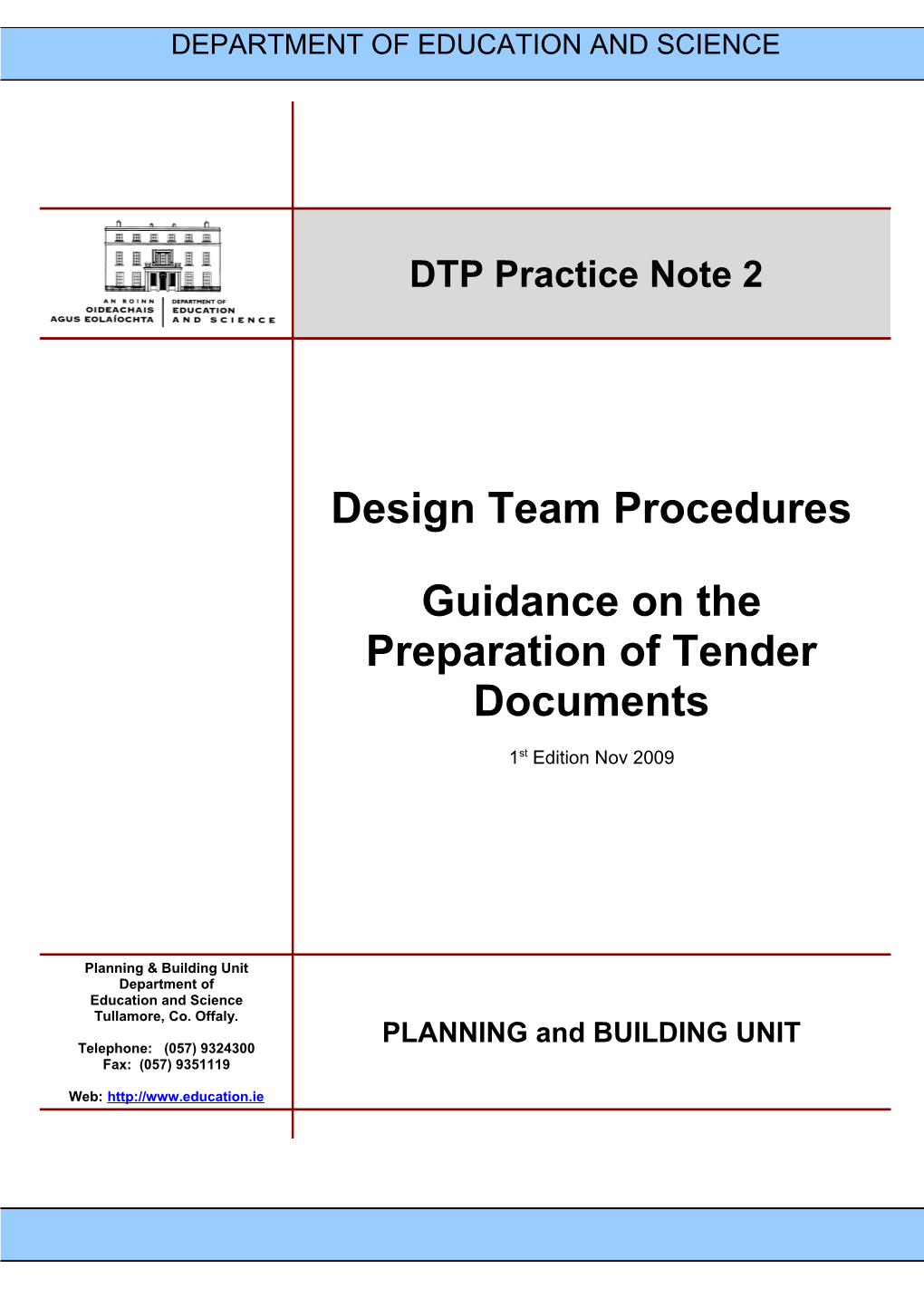 Design Team Procedures Practice Note 2