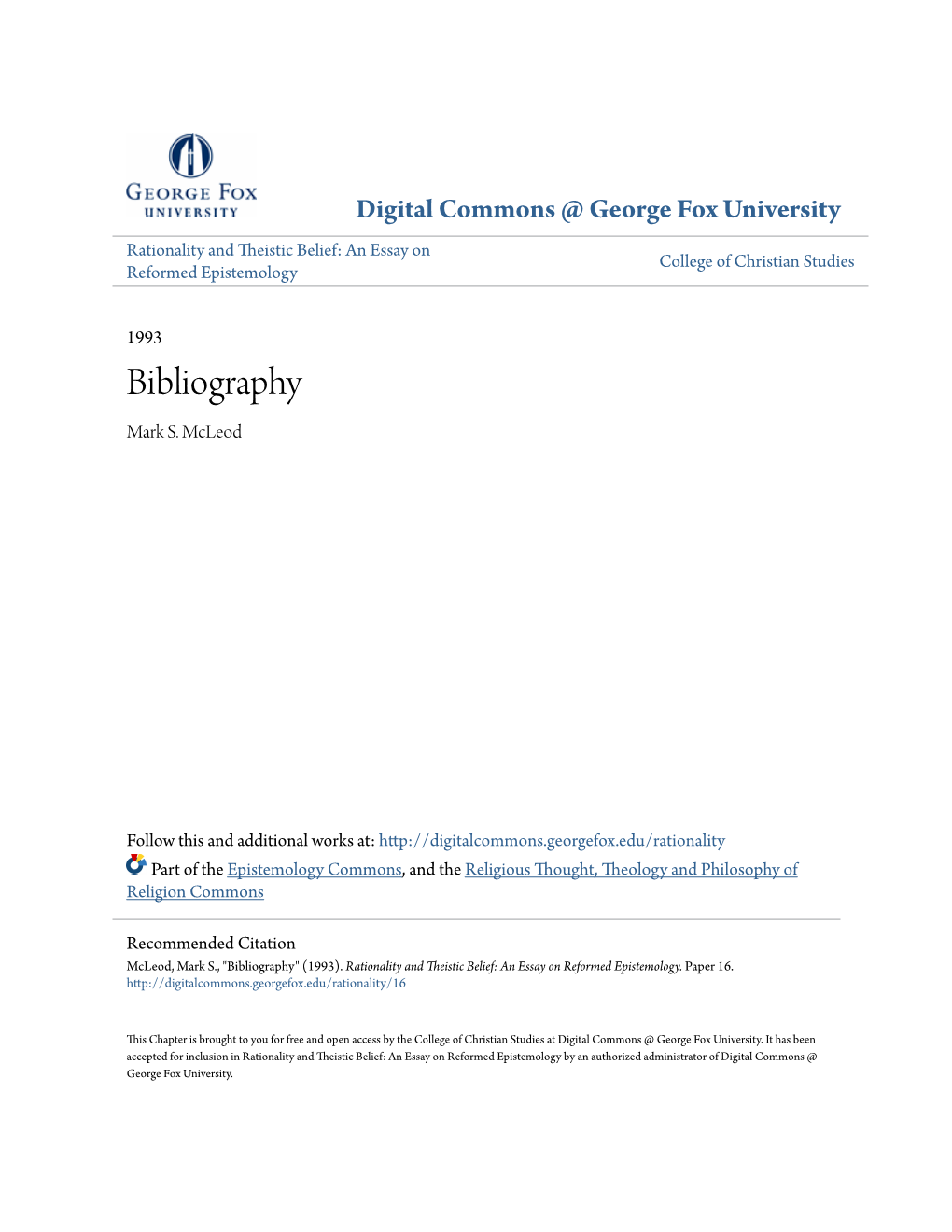 Bibliography Mark S