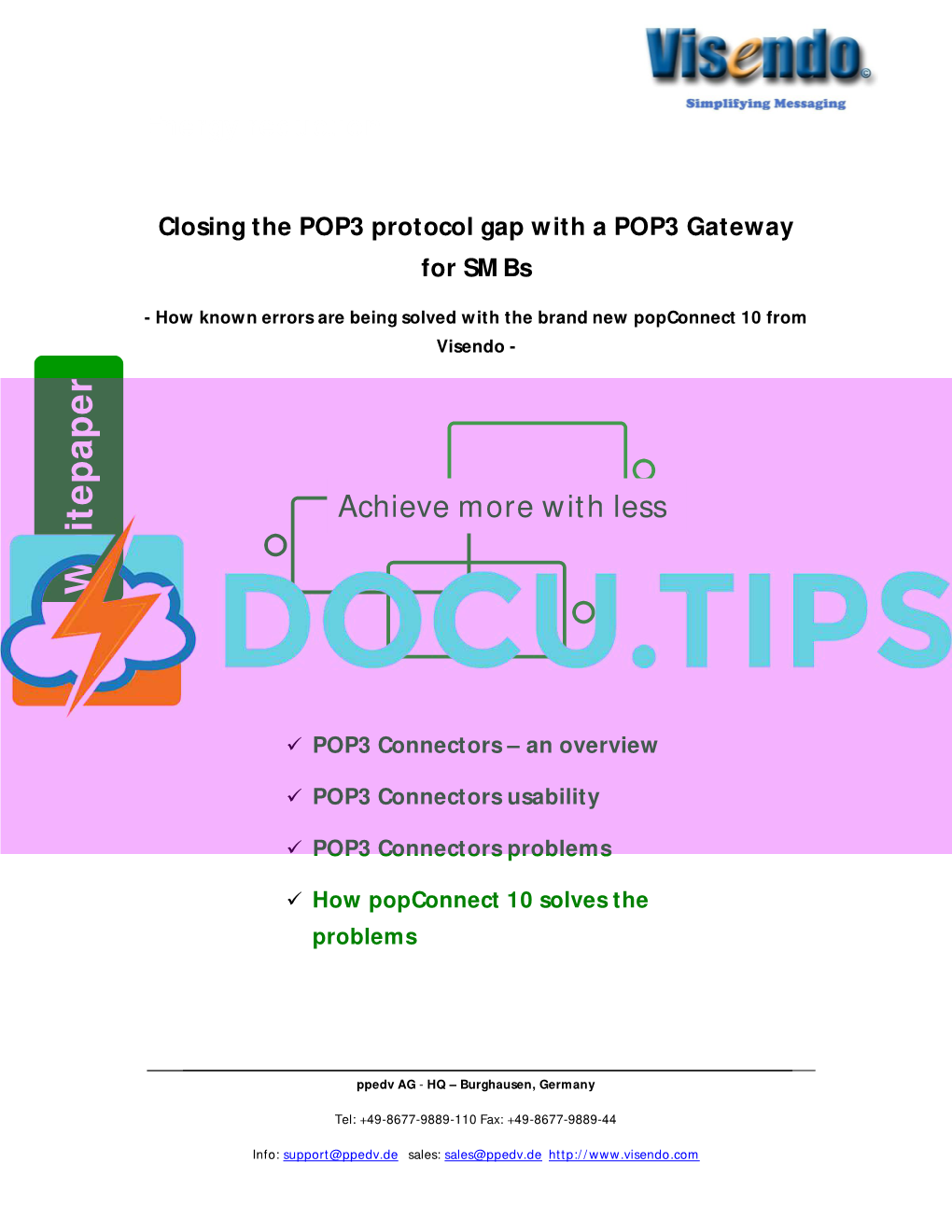 Closing the POP3 Protocol Gap with a POP3 Gateway for Smbs