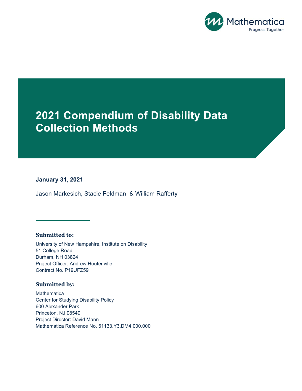 2021 Compendium of Disability Data Collection Methods