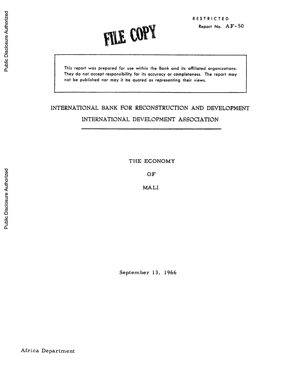 World Bank Document