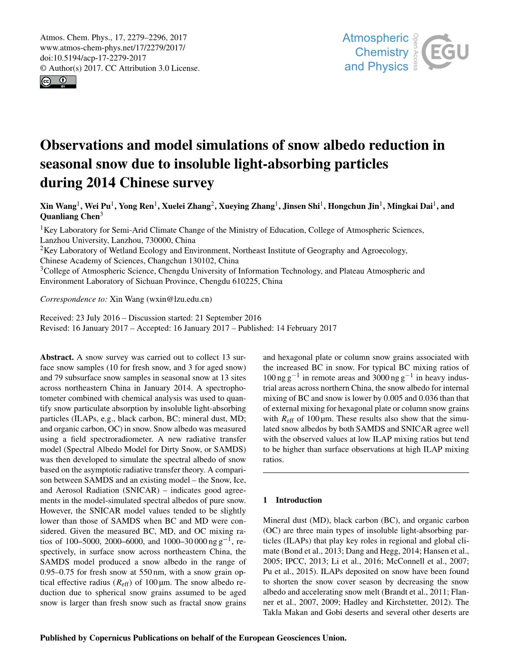 Articles During 2014 Chinese Survey