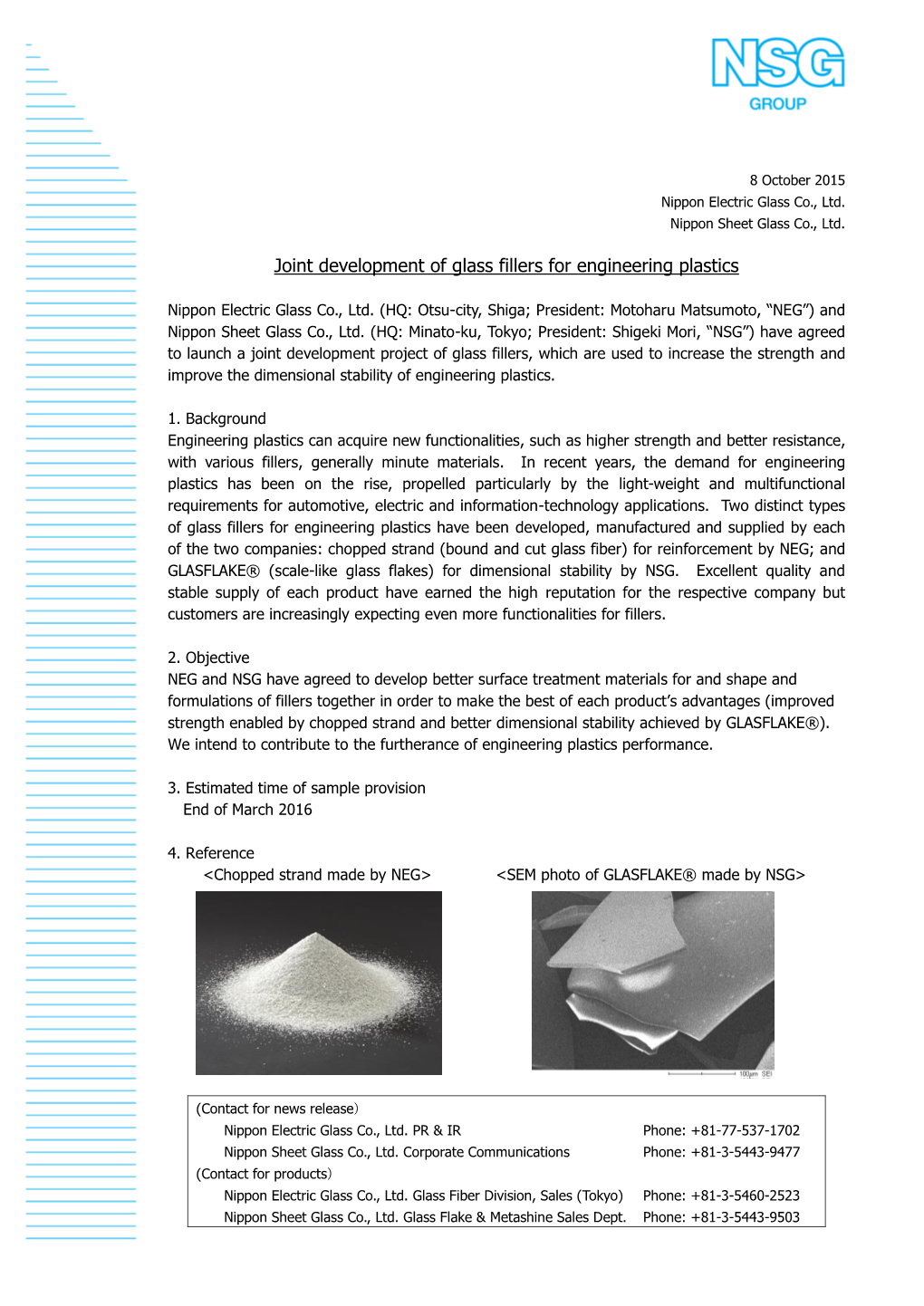 Joint Development of Glass Fillers for Engineering Plastics