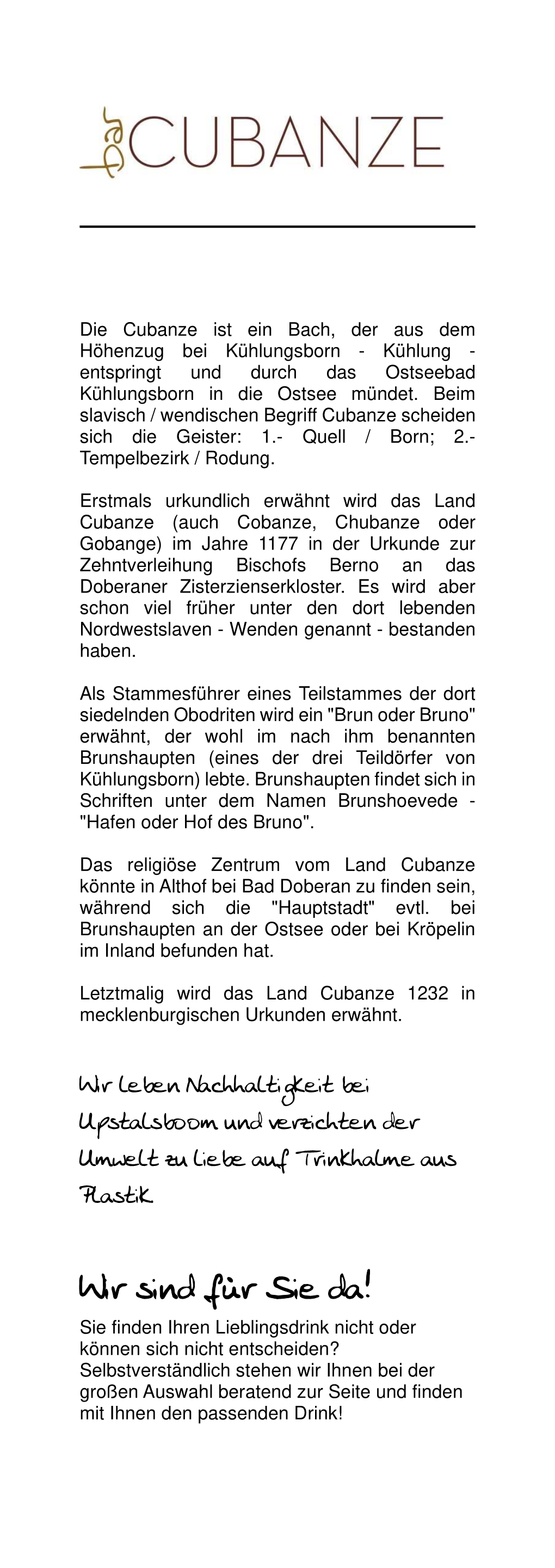 Getränkekarte Bar Cubanze PDF (217,6 Kib)