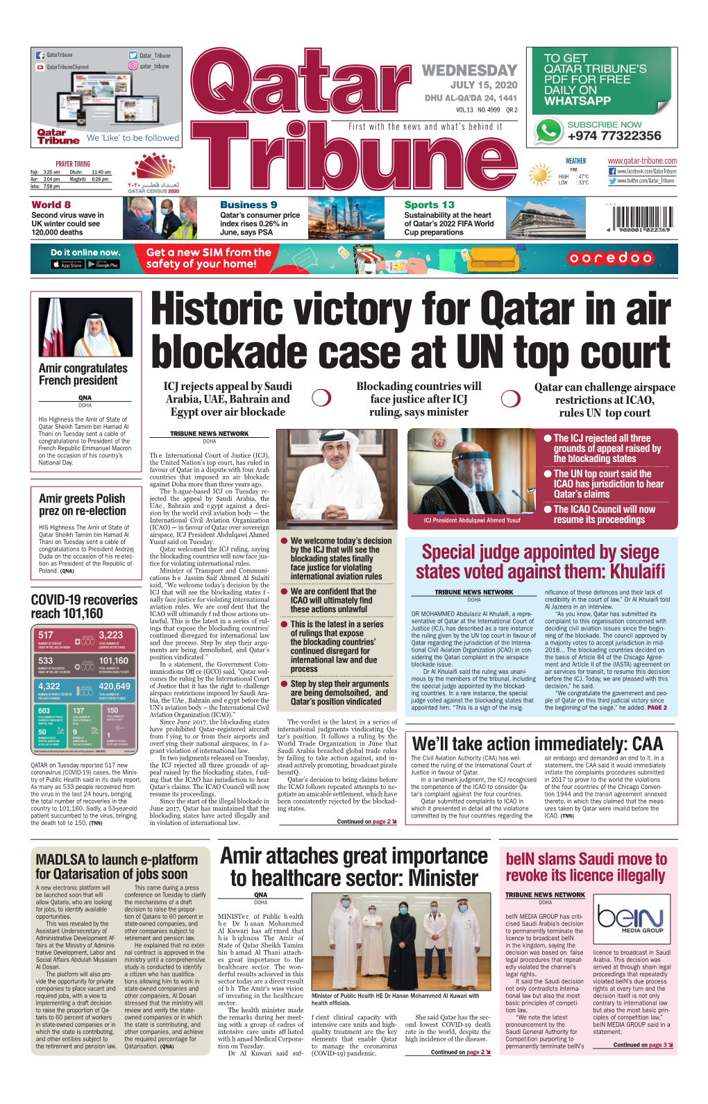 Historic Victory for Qatar in Air Blockade Case at UN Top Court