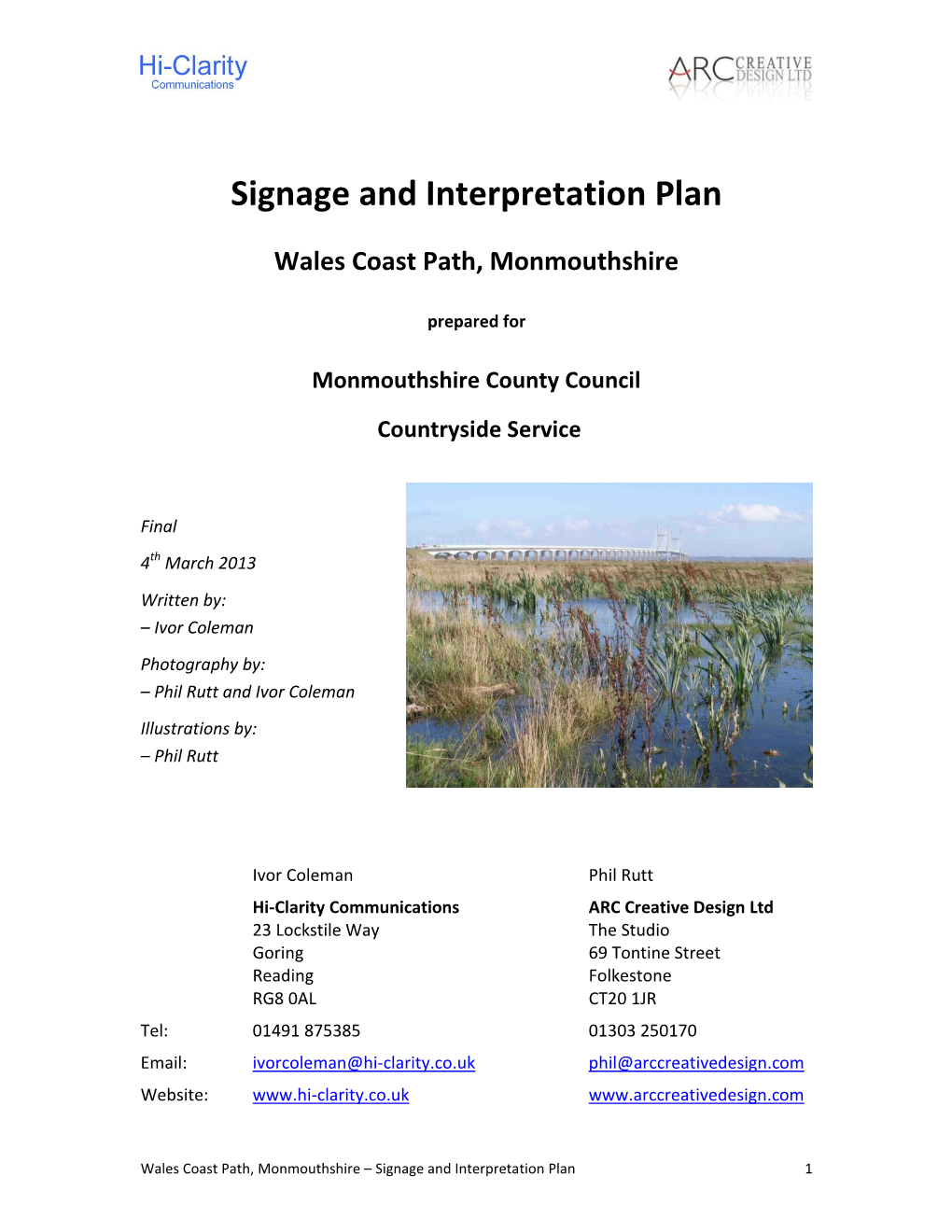 Signage and Interpretation Plan Wales Coast Path, Monmouthshire