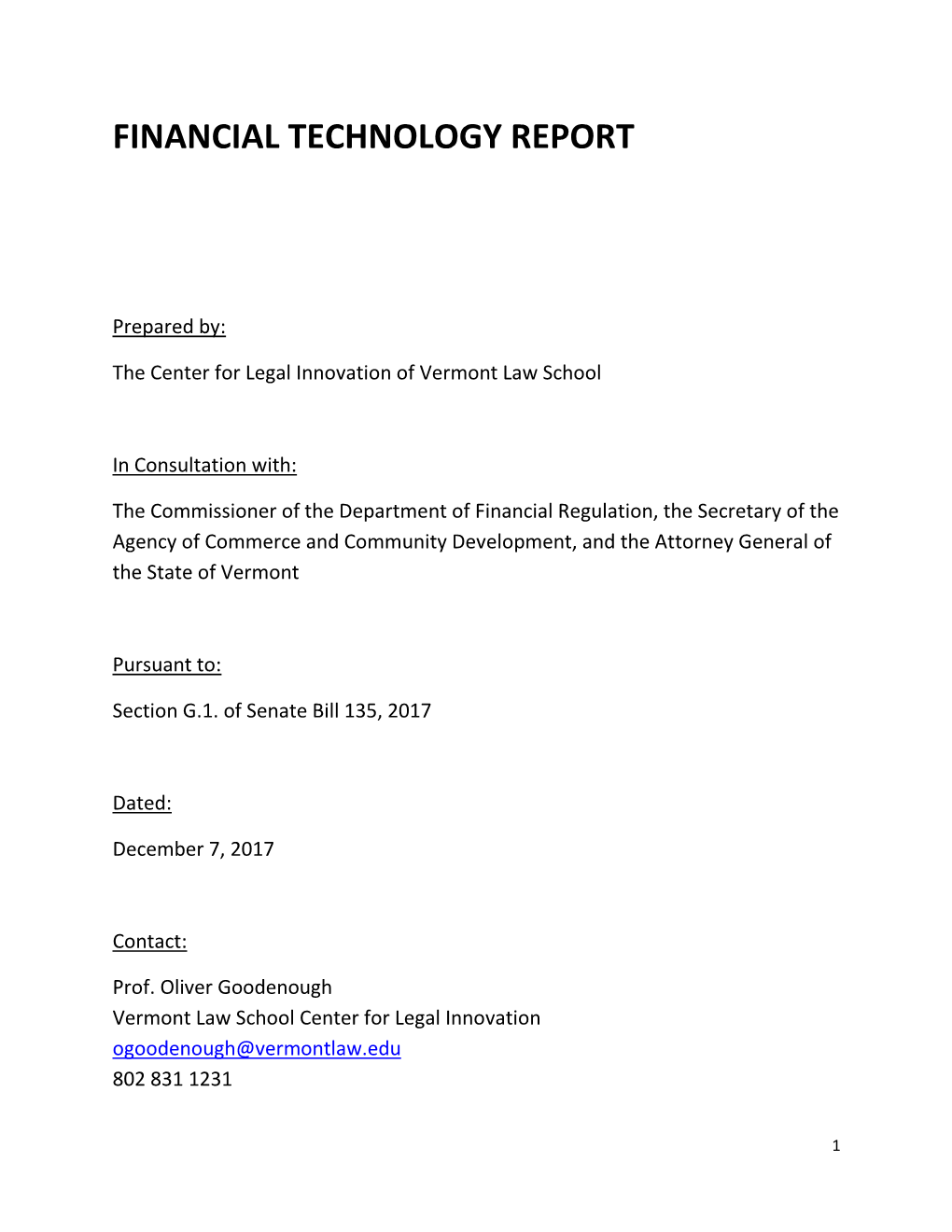 CLI Legislative Report 2017