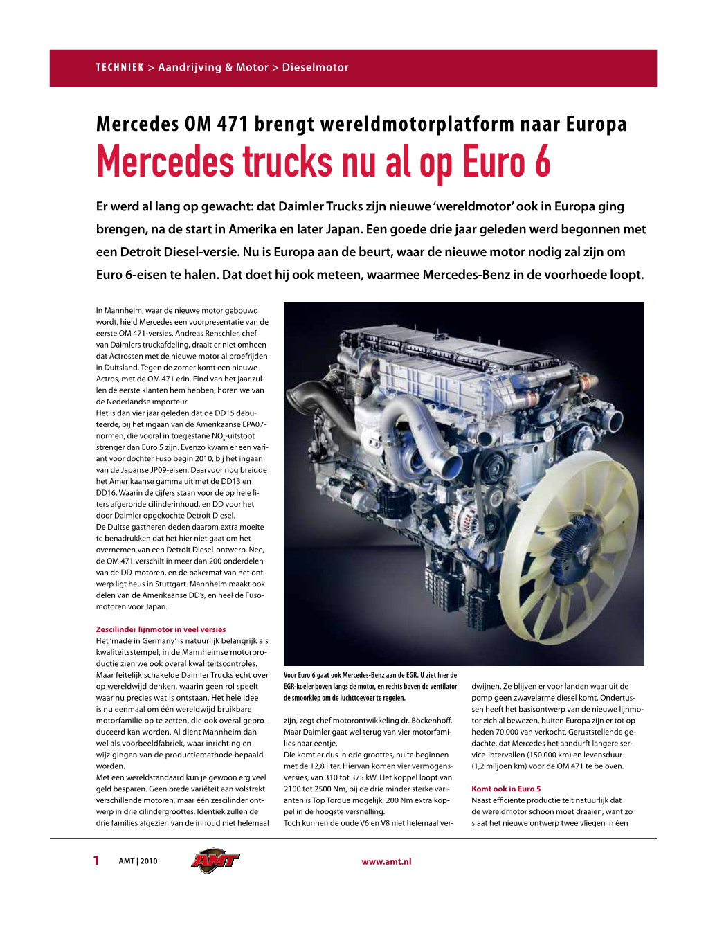 Mercedes Trucks Nu Al Op Euro 6