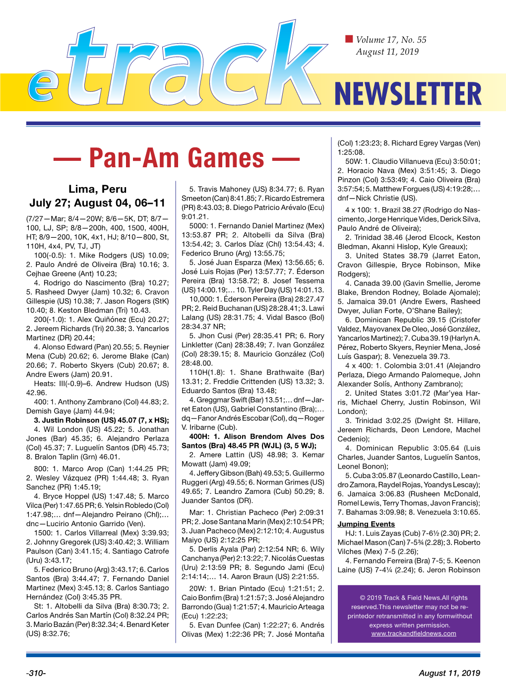 — Pan-Am Games — 2