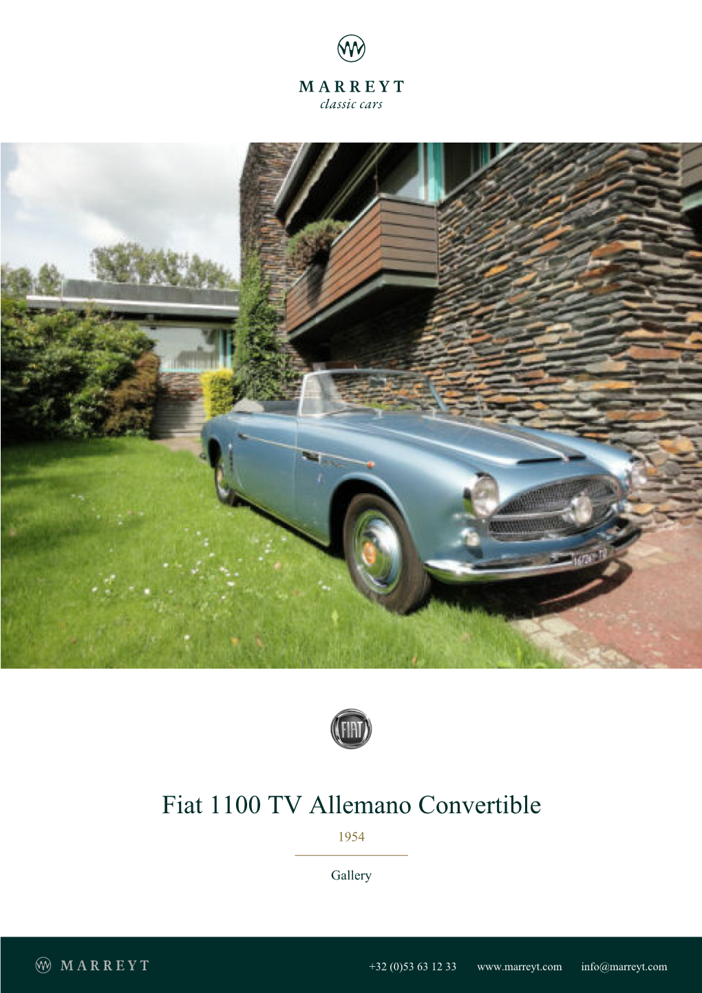 Fiat 1100 TV Allemano Convertible 1954