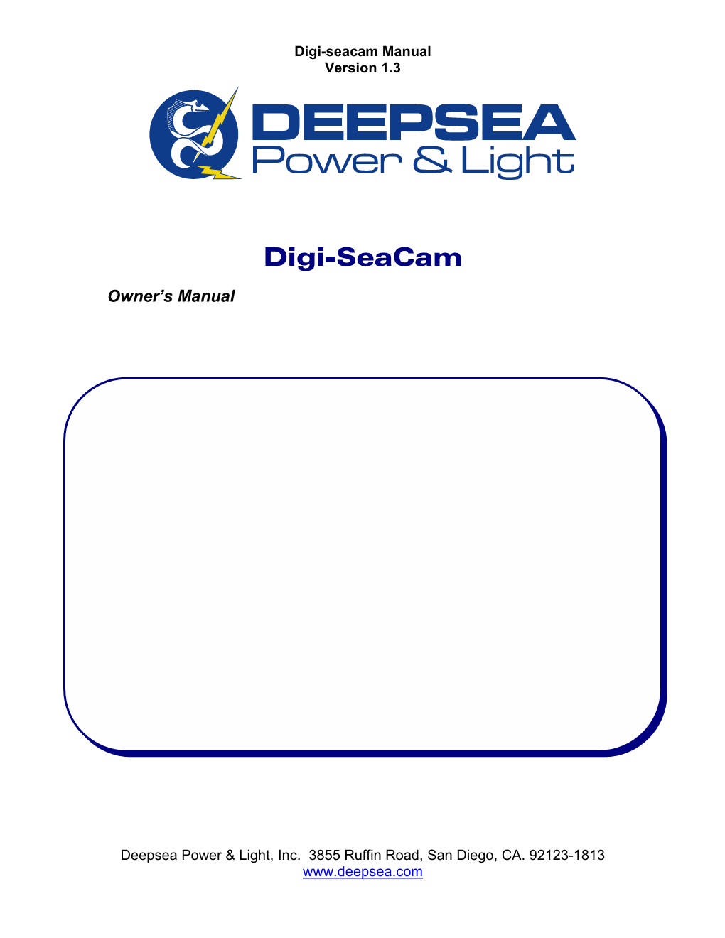 Digi-Seacam Manual Version 1.3
