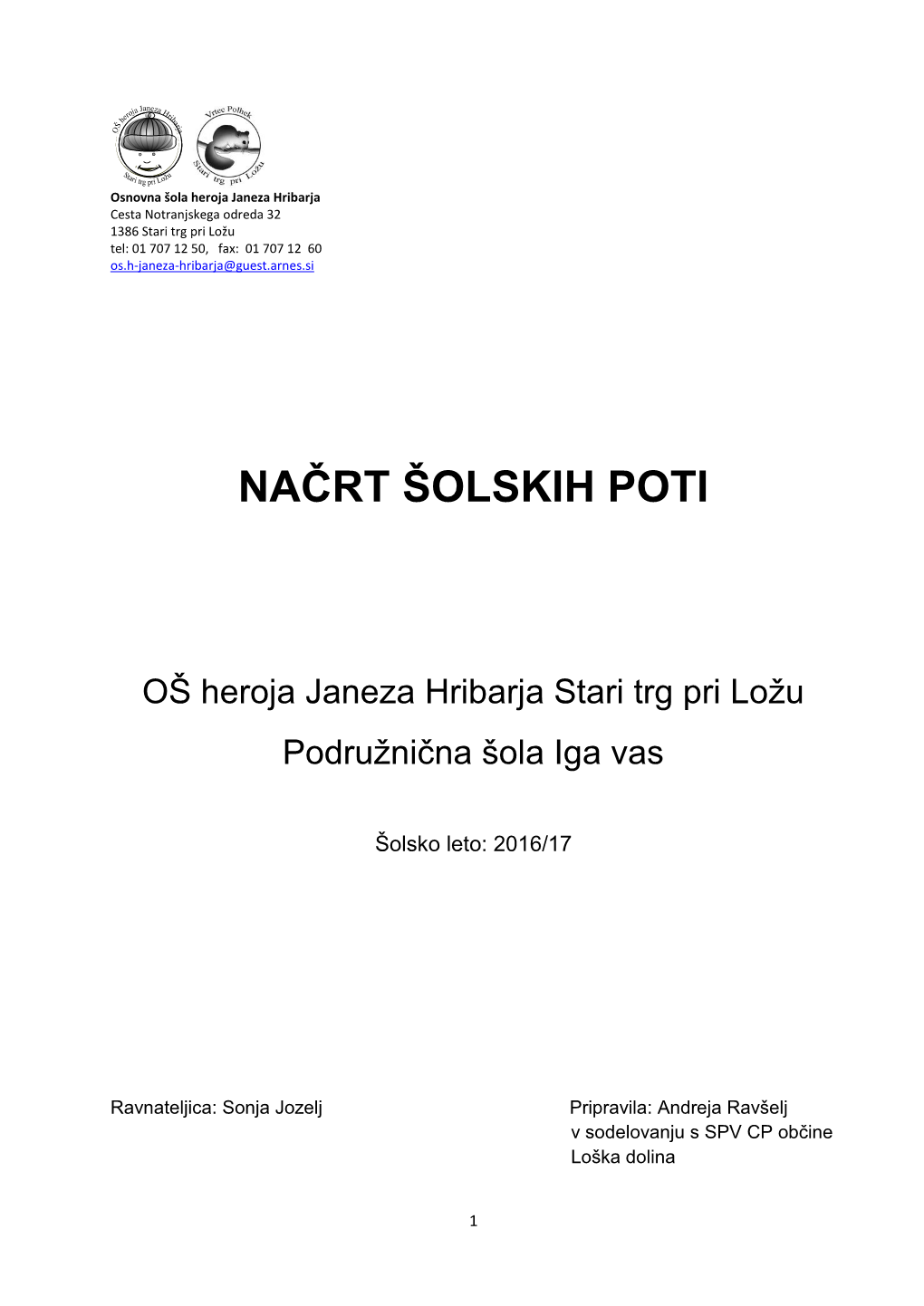 Načrt Šolskih Poti