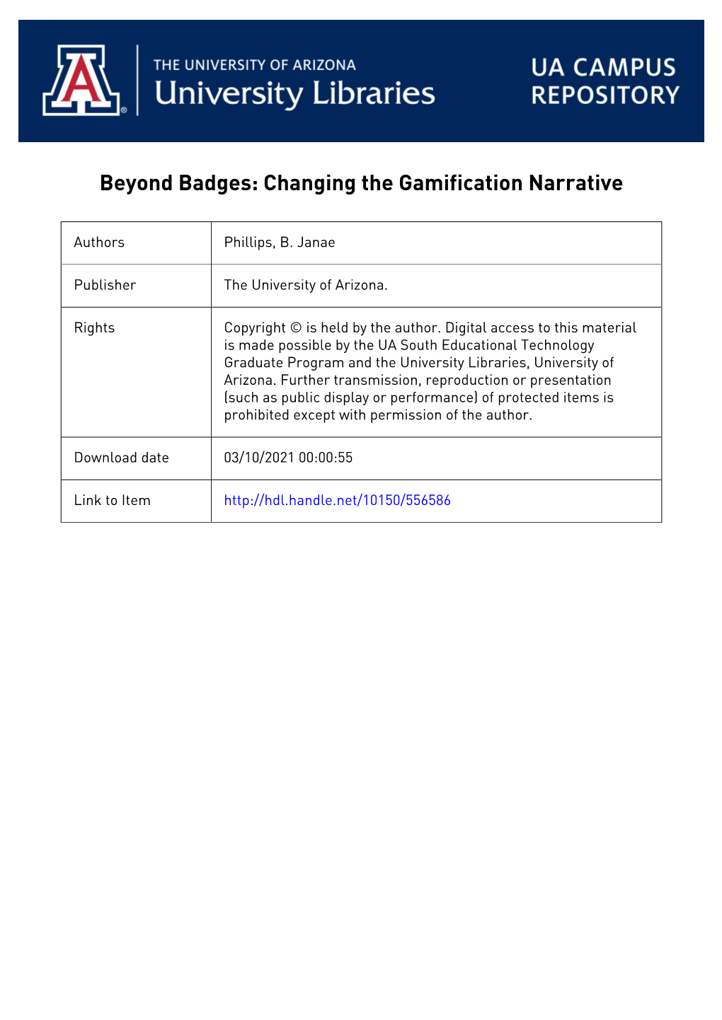 Beyond Badges: Changing the Gamification Narrative