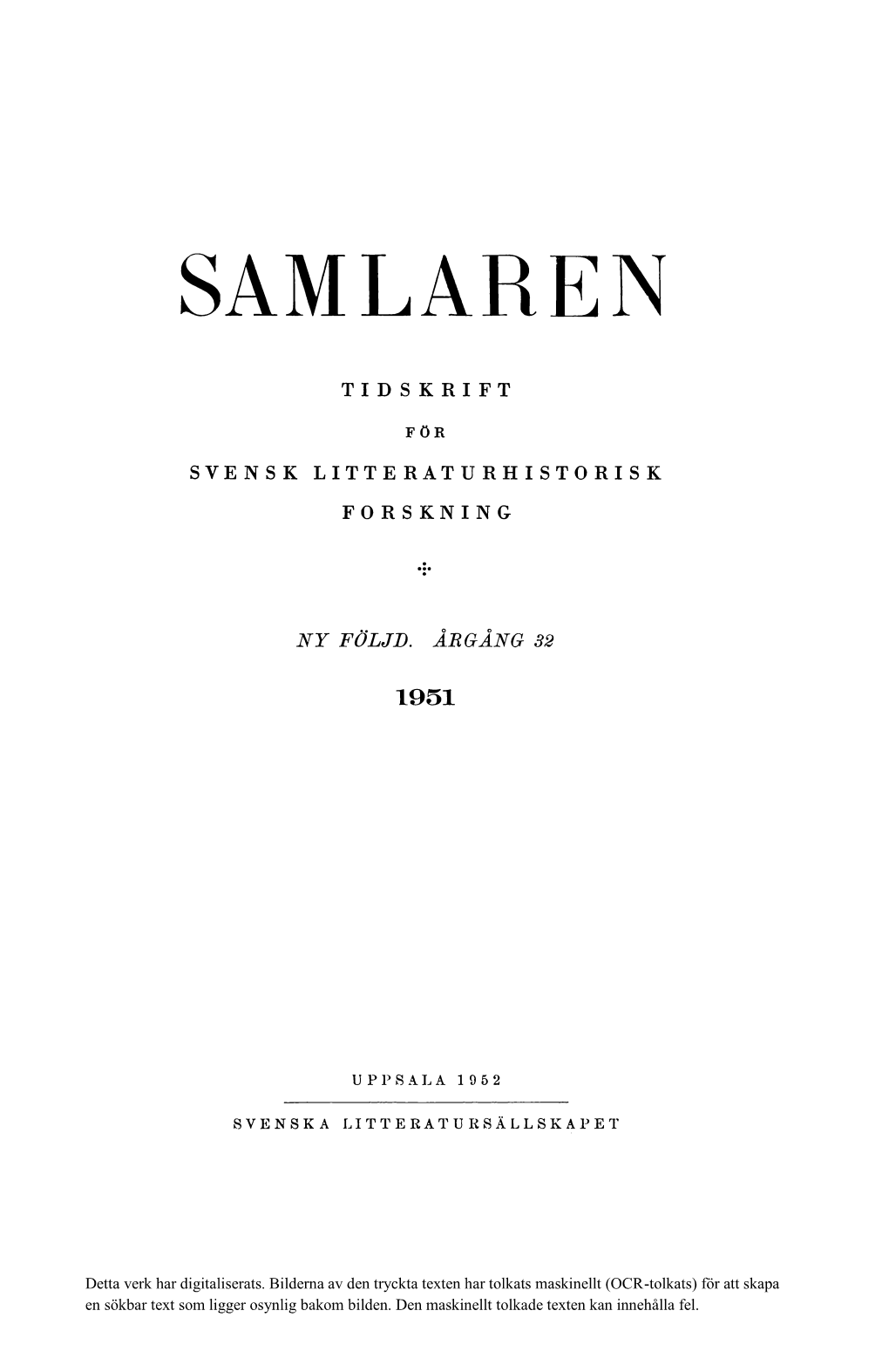 Svensk Litteraturhistorisk Bibliografi 68