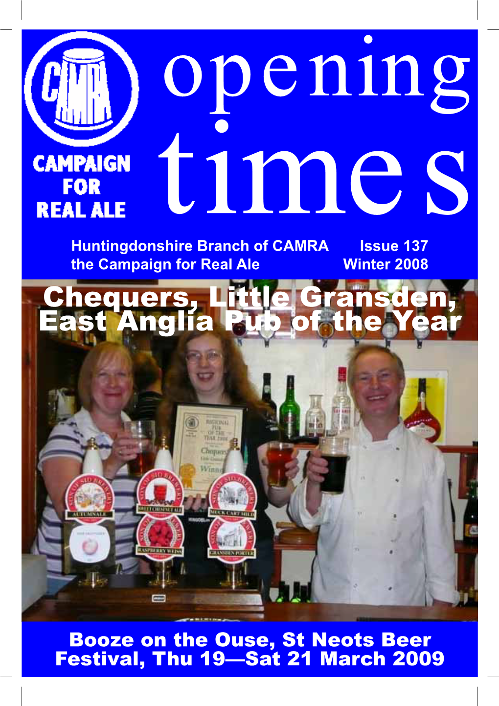 Chequers, Little Gransden, East Anglia Pub of the Year