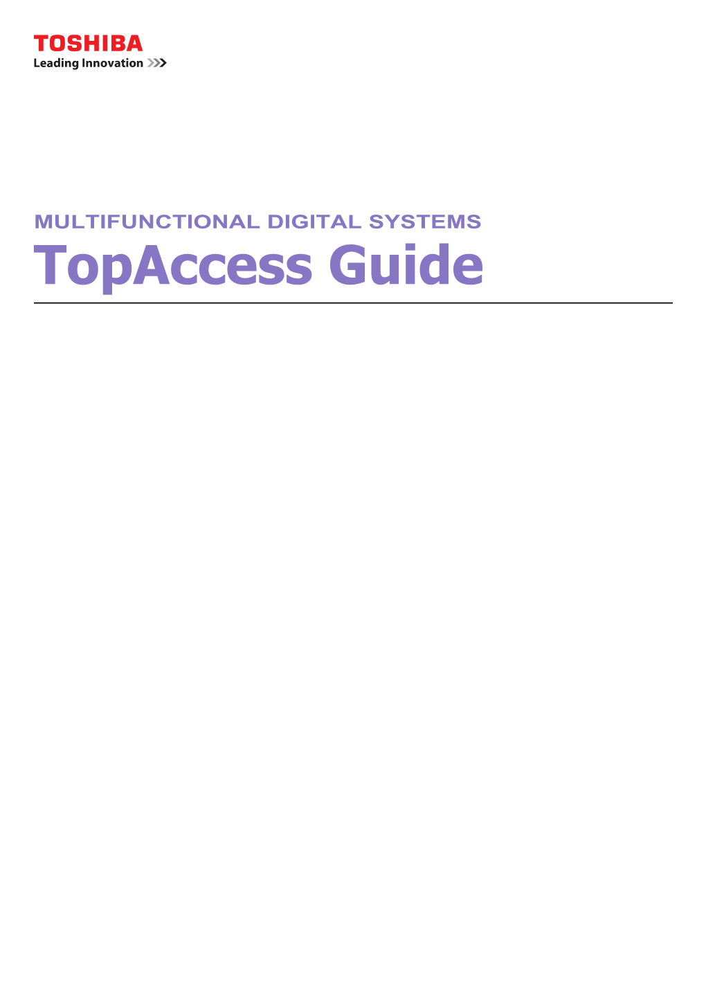 Topaccess Guide