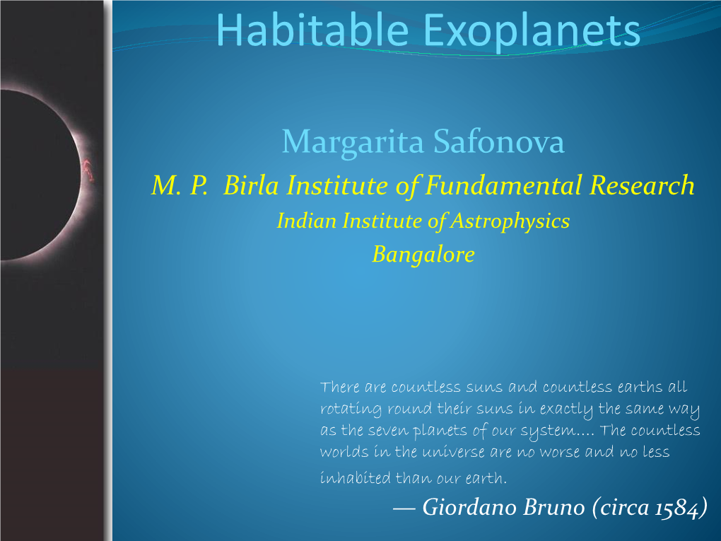 Habitable Planet – a Rocky, Terrestrial-Size Planet in a Habitable Zone of a Star