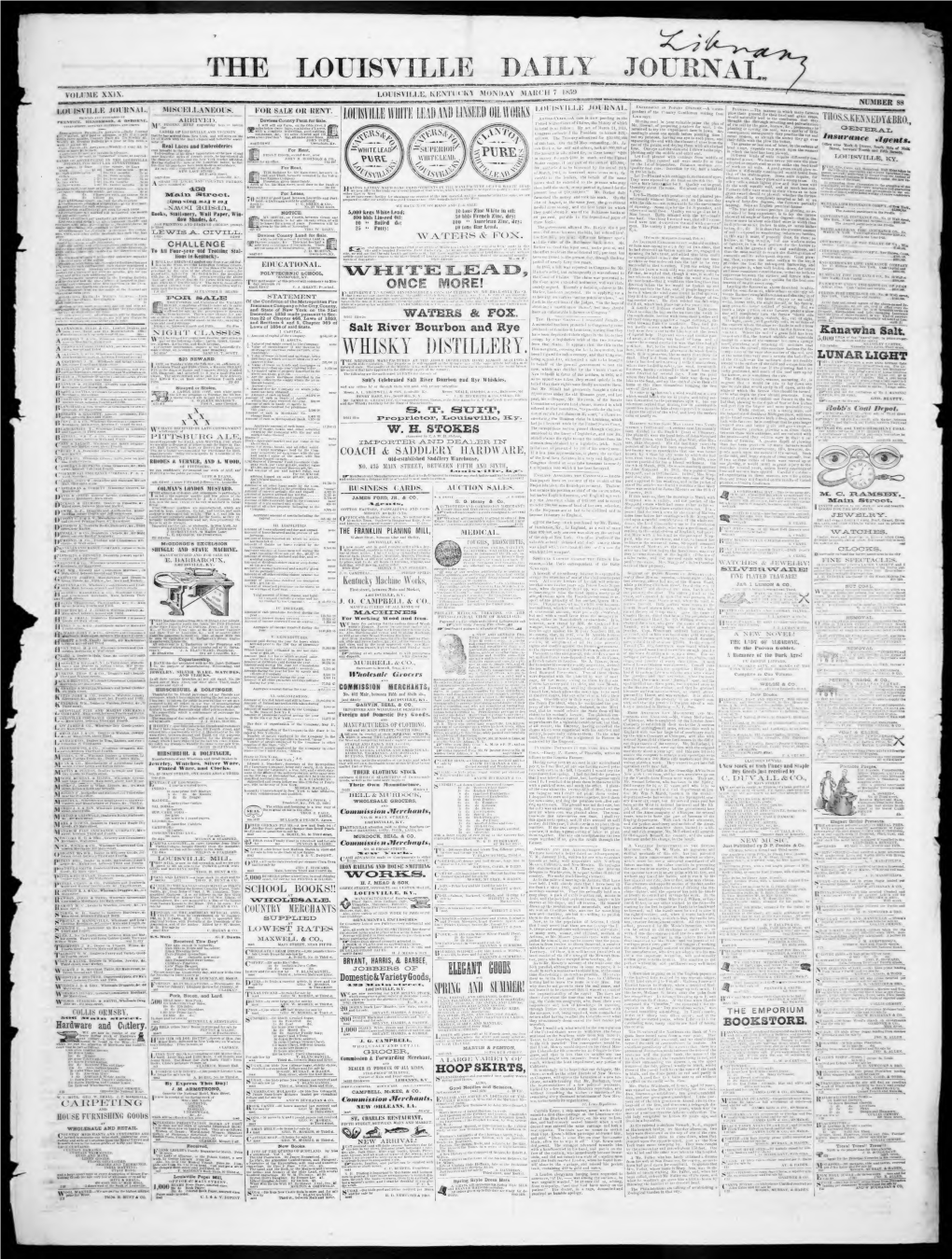 Louisville Daily Journal (Louisville, Ky. : 1833): 1859-03-07
