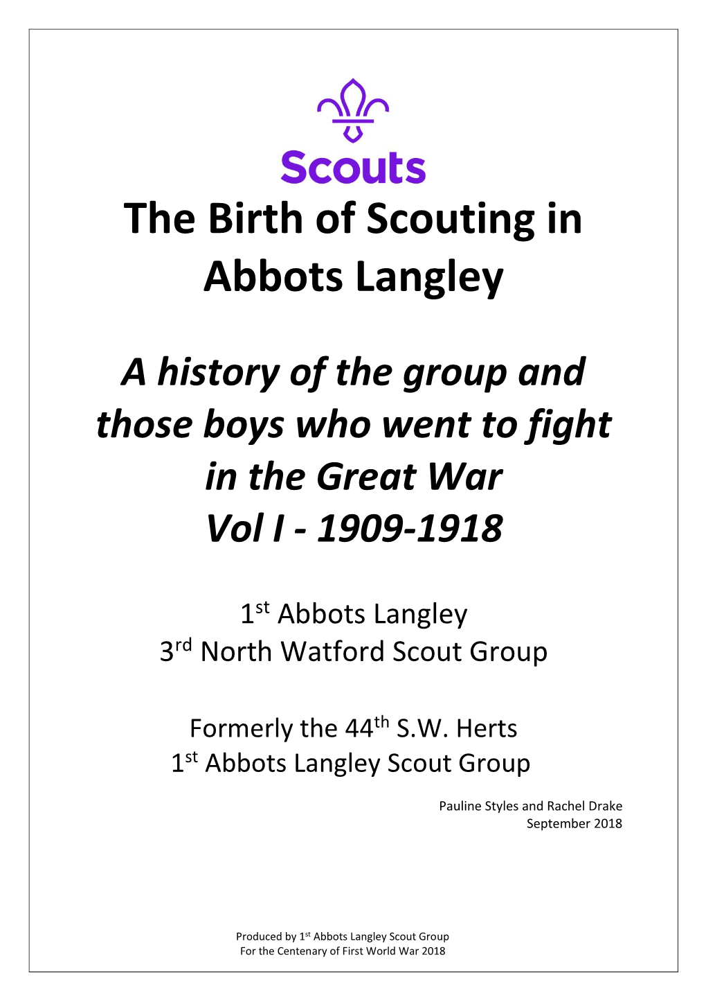 1St Abbots Langley Scout History