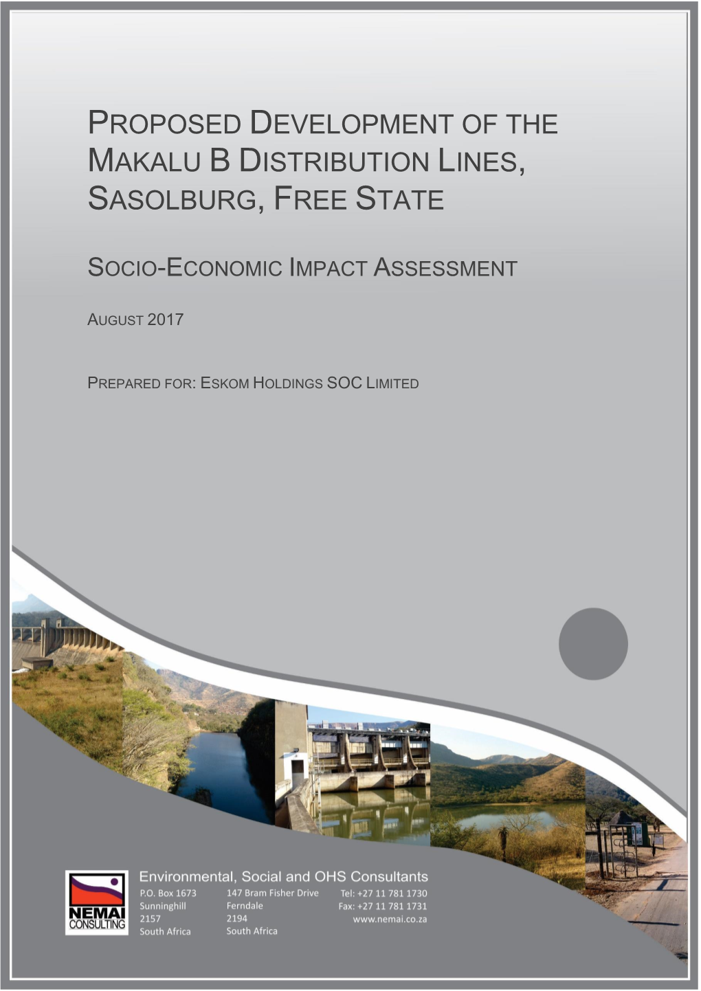 Proposed Development of the Makalu B Distribution Lines, Sasolburg, Free State