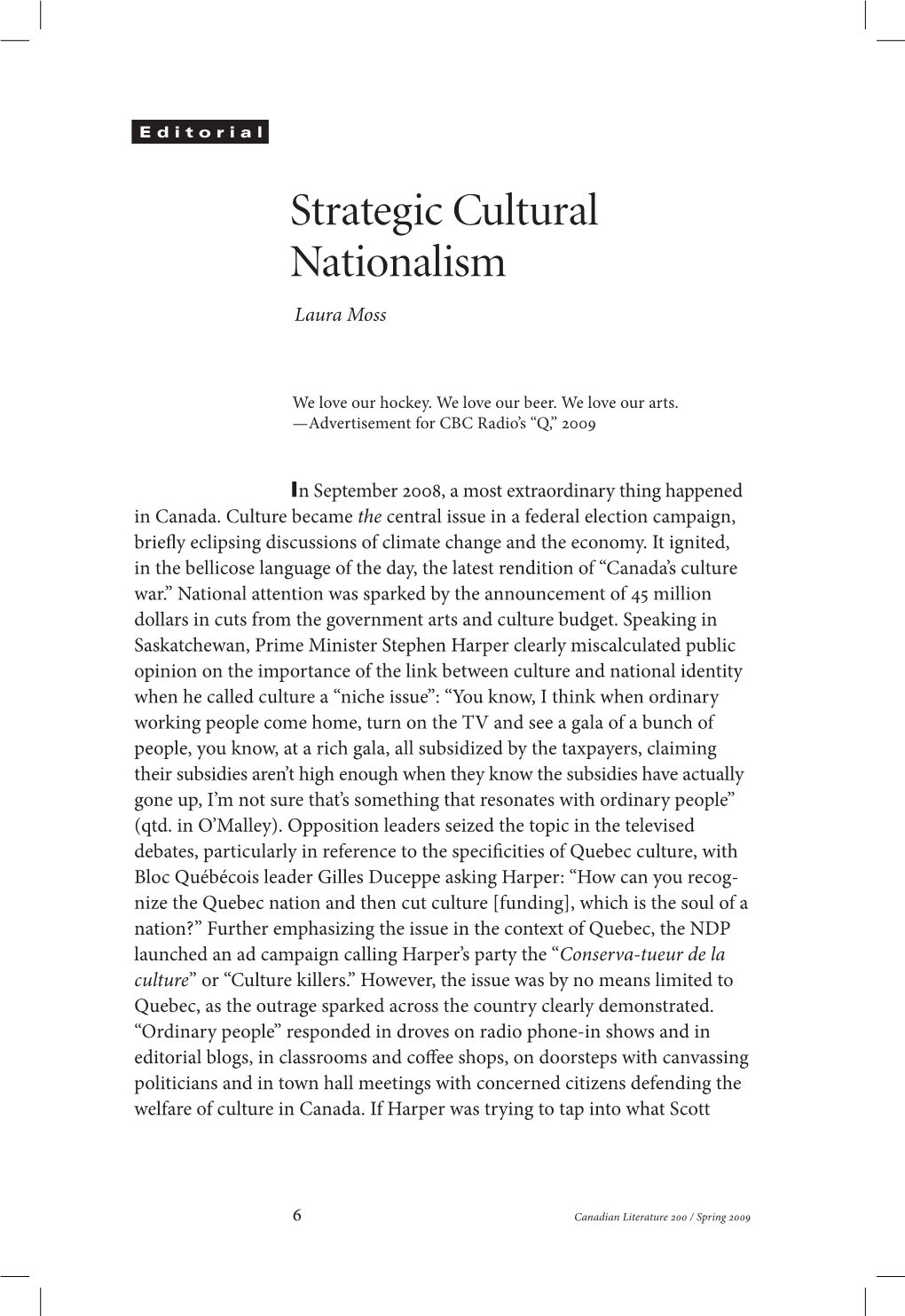 Strategic Cultural Nationalism