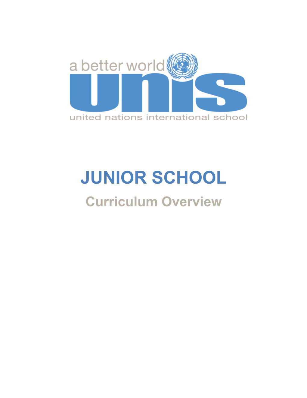 JUNIOR SCHOOL Curriculum Overview