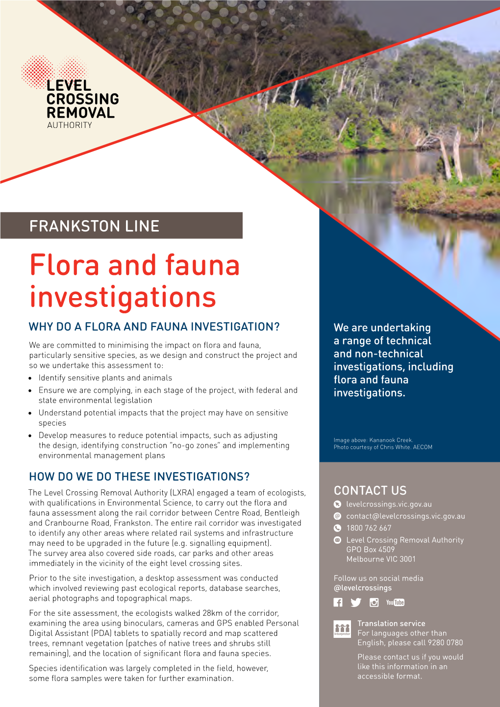 Flora and Fauna Investigations Fact Sheet PDF, 481.5 KB