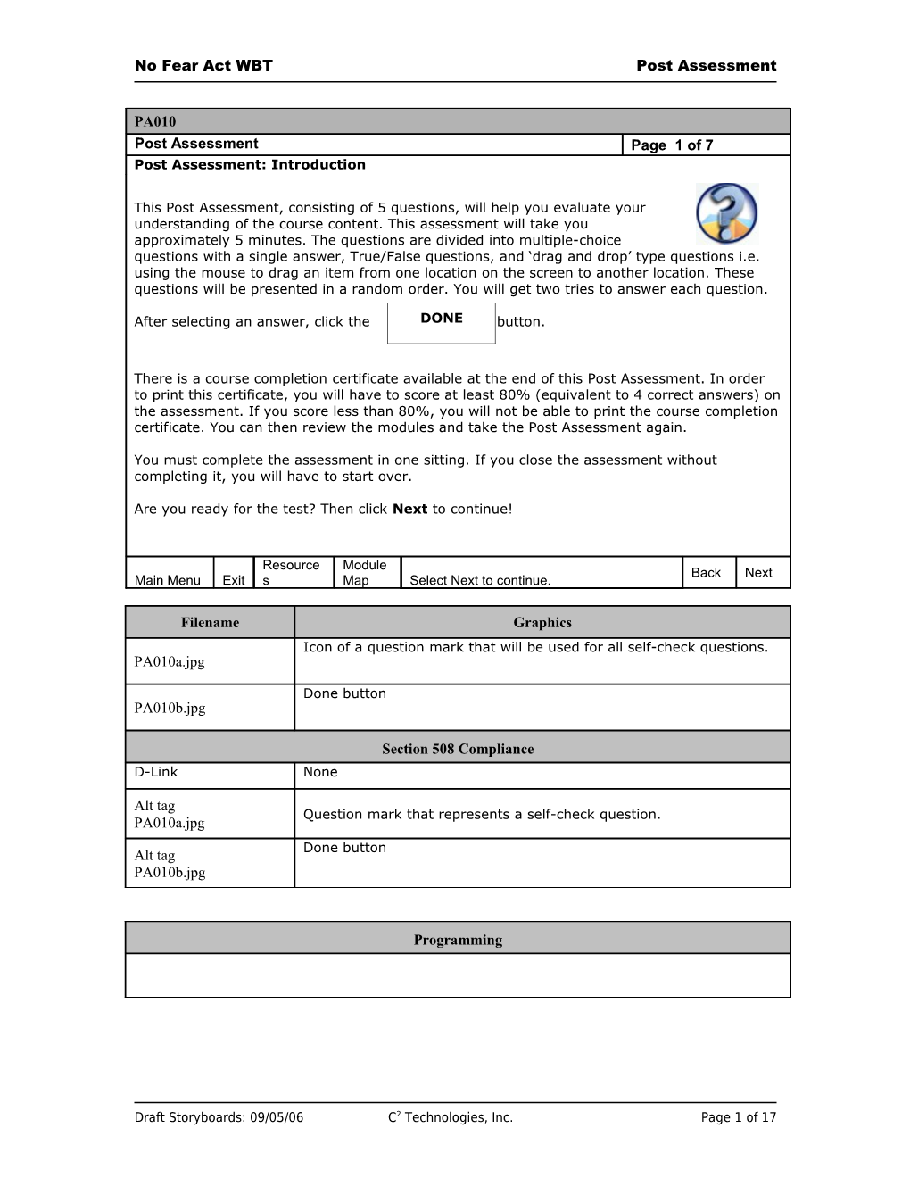 No Fear Act WBT Post Assessment