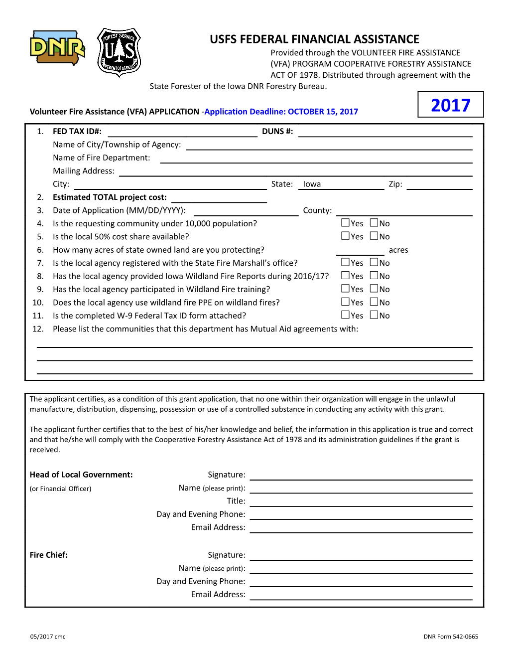 Application For Federal Assistance