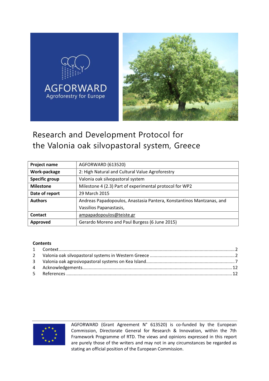 WP2 GR Valonia Oak Protocol.Pdf (1.4 Mib)