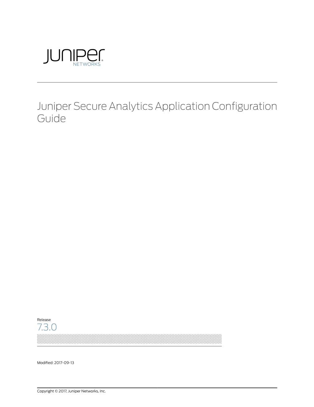 Juniper Secure Analytics Application Configuration Guide