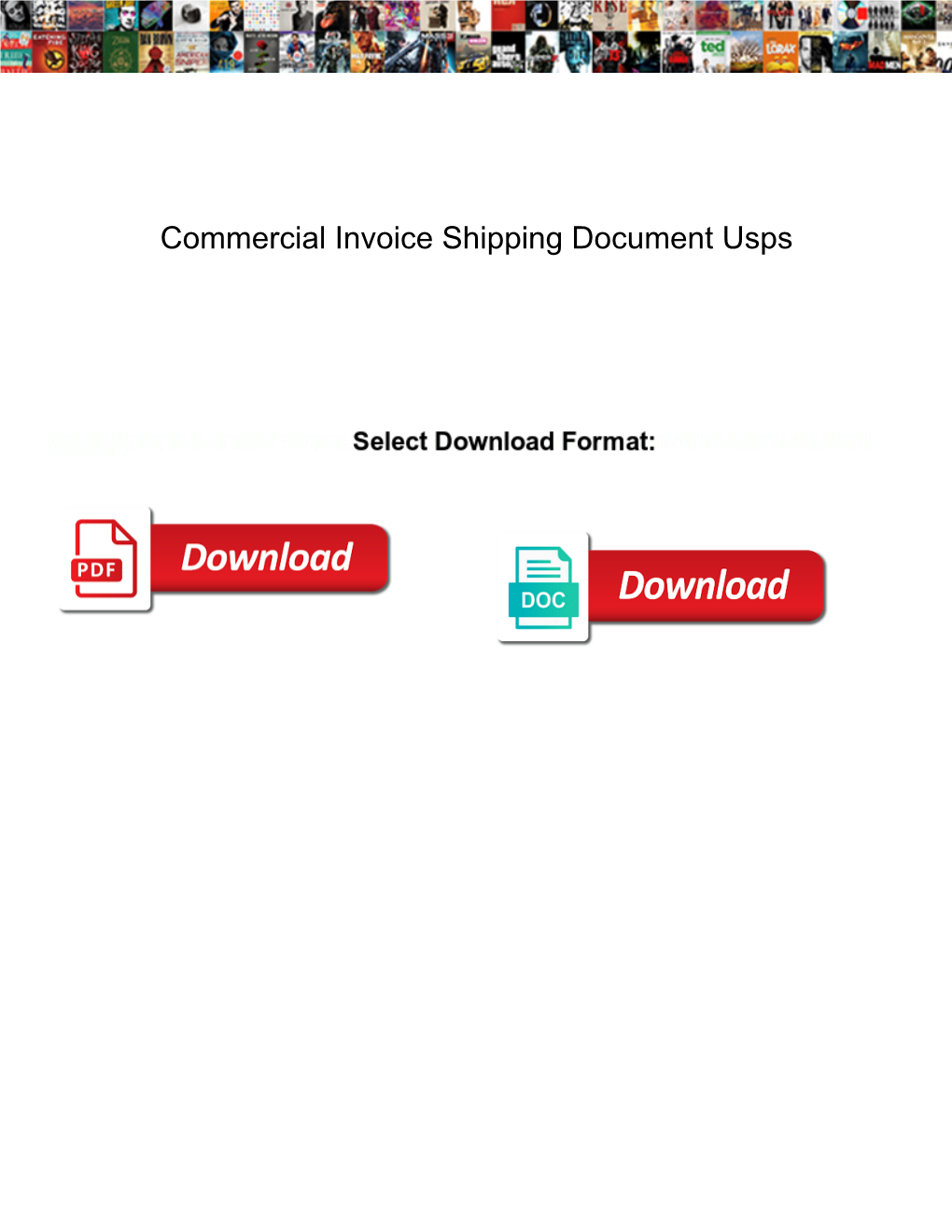 Commercial Invoice Shipping Document Usps