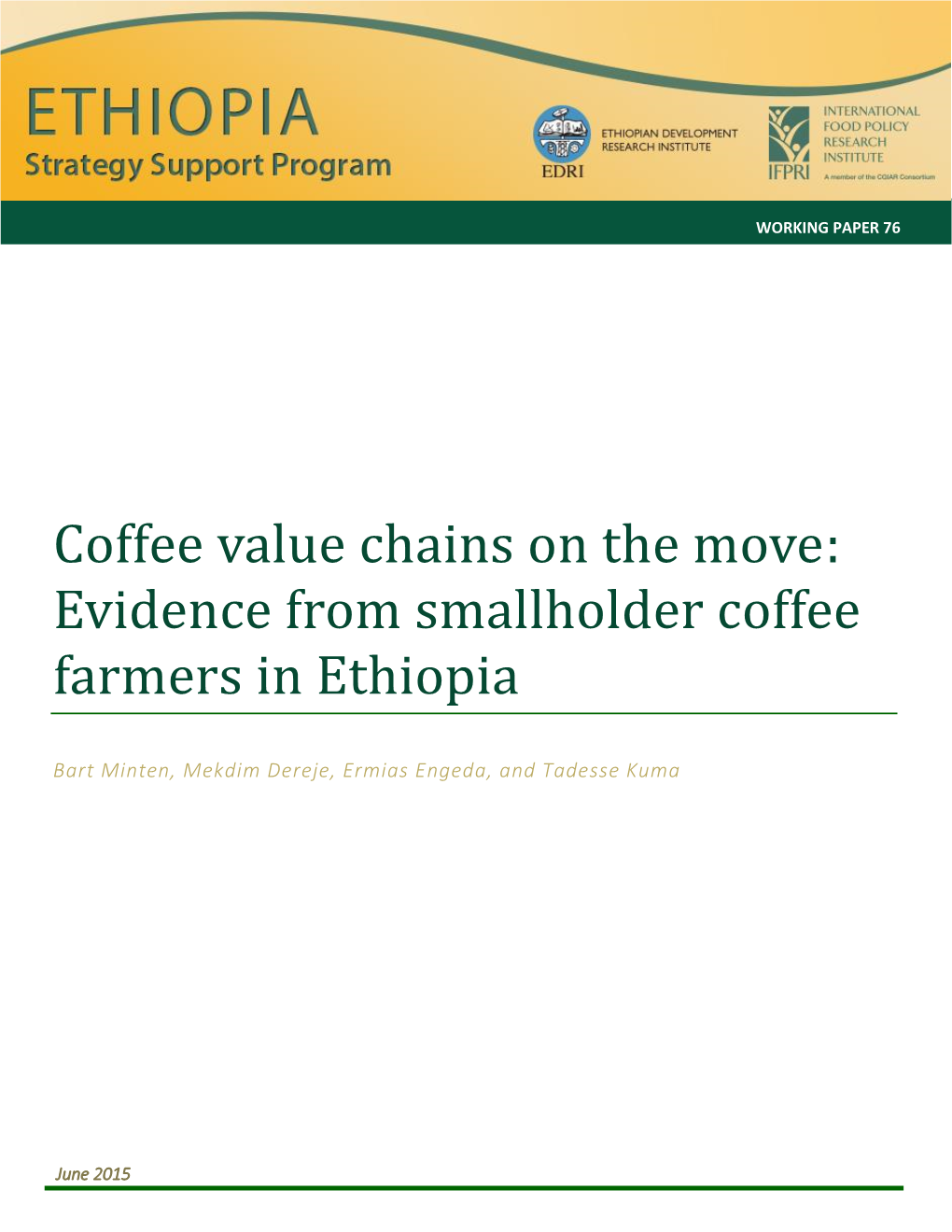 Evidence from Smallholder Coffee Farmers in Ethiopia