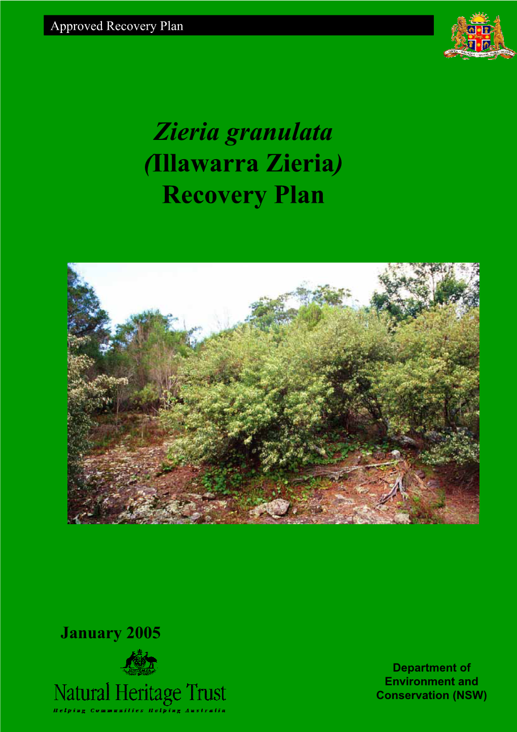 Zieria Granulata Recovery Plan