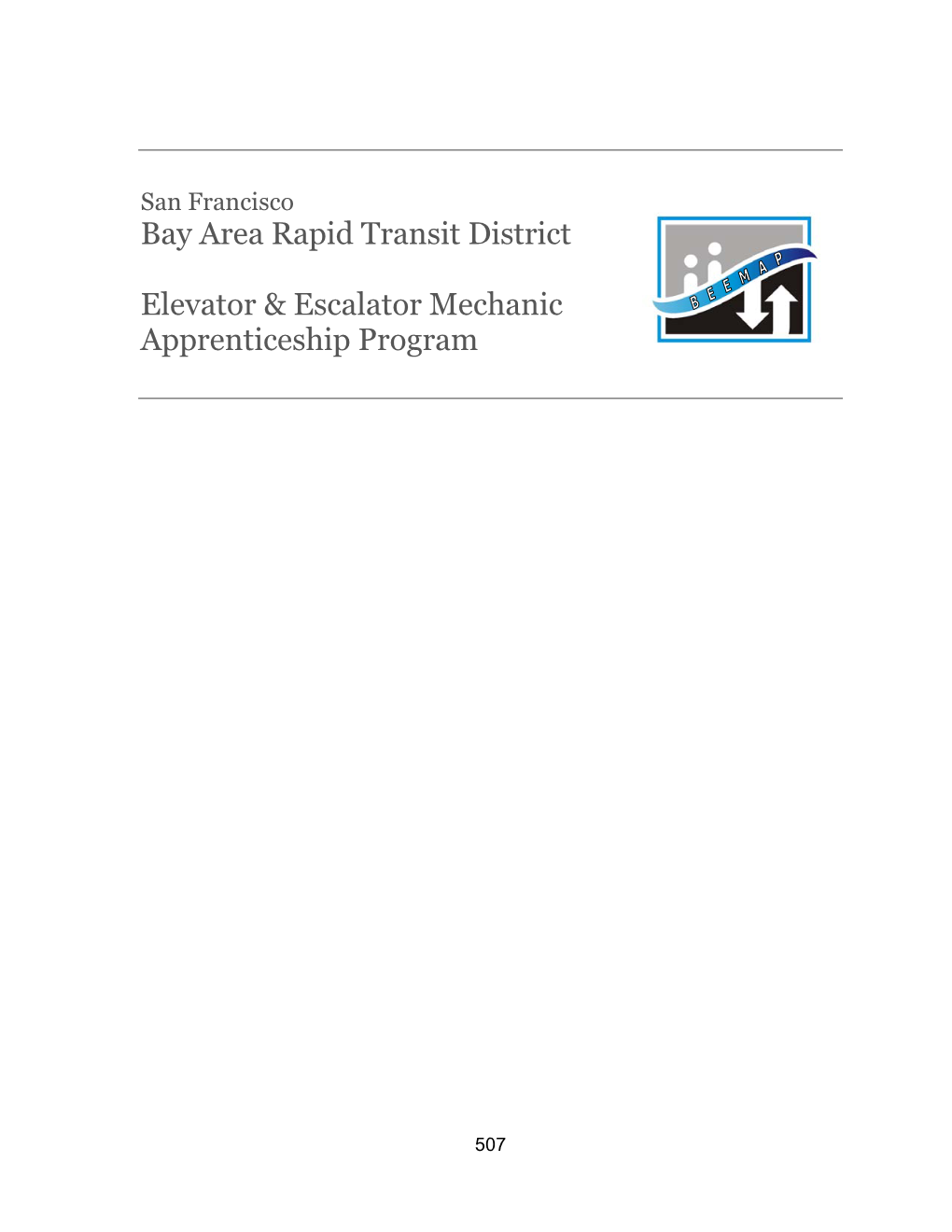 Bay Area Rapid Transit District Elevator & Escalator Mechanic